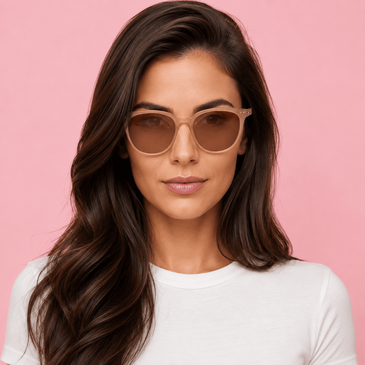 Brown Round Sunglasses for Women