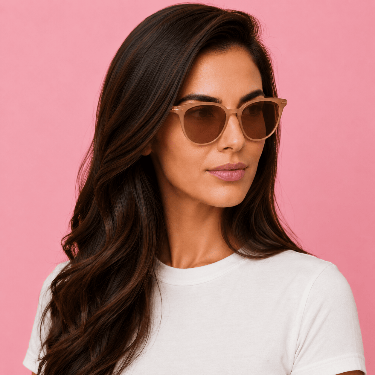 Brown Round Sunglasses for Women