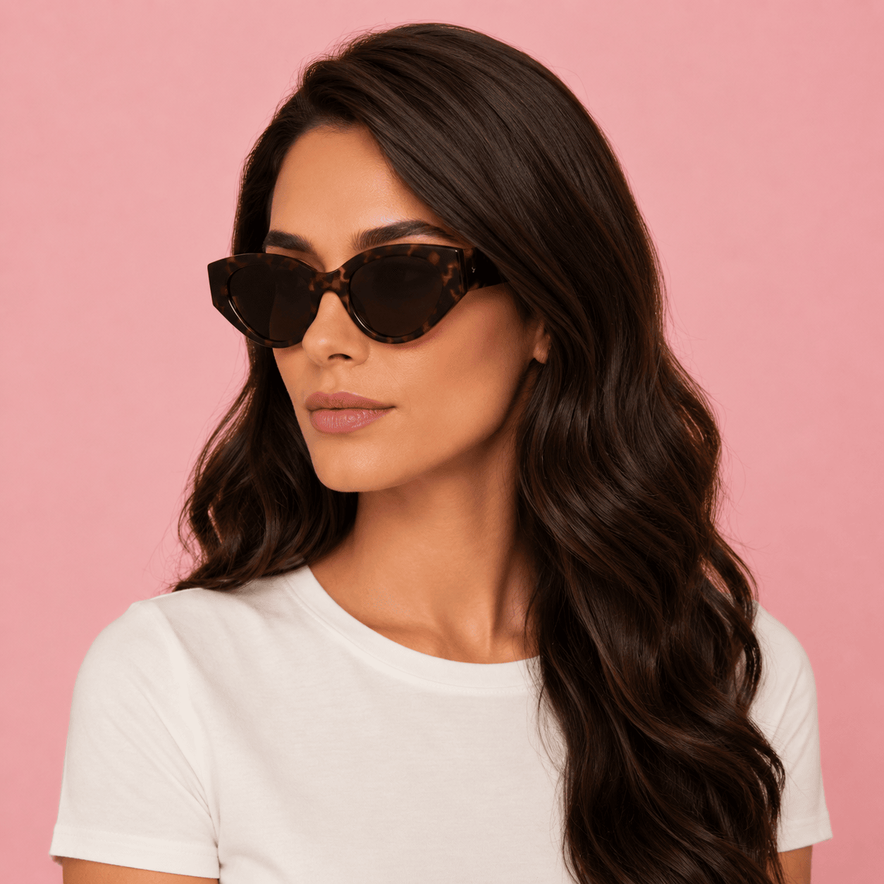 Brown Cat Eye Sunglasses for Women