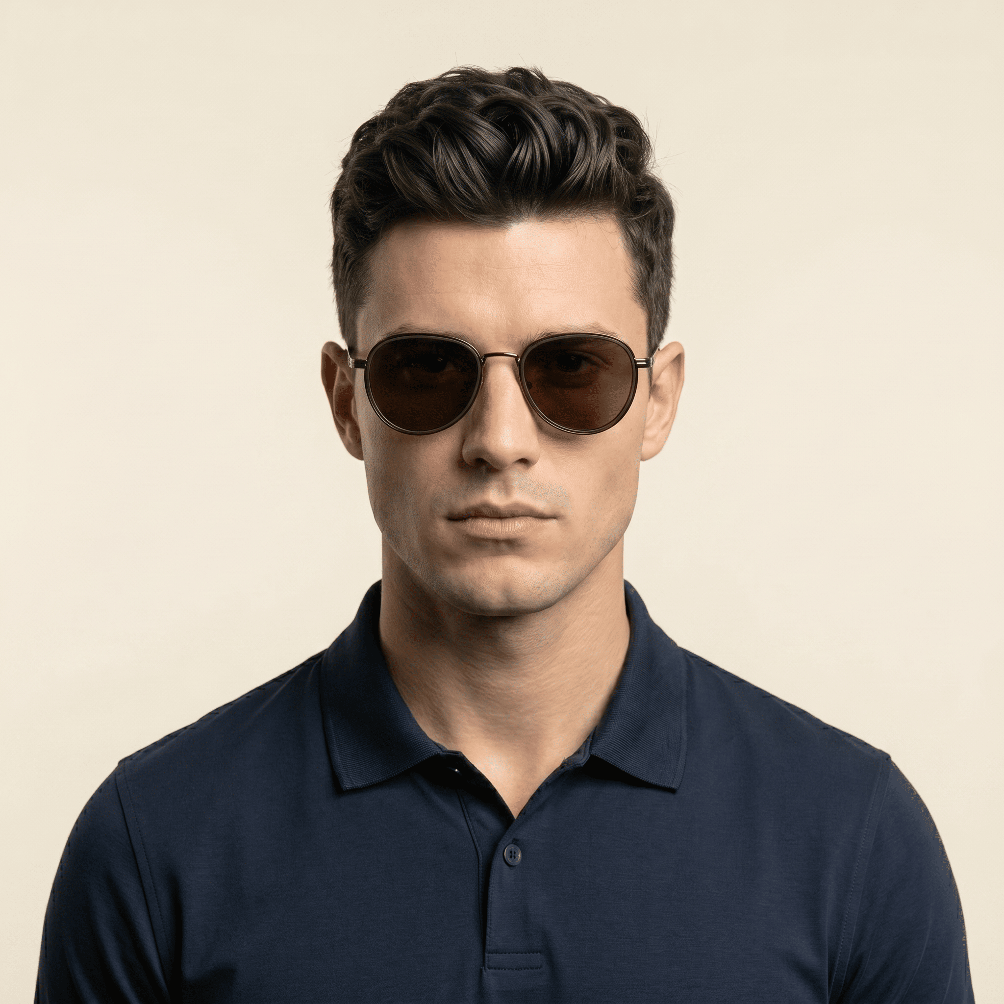 Brown Aviator Sunglasses for Men