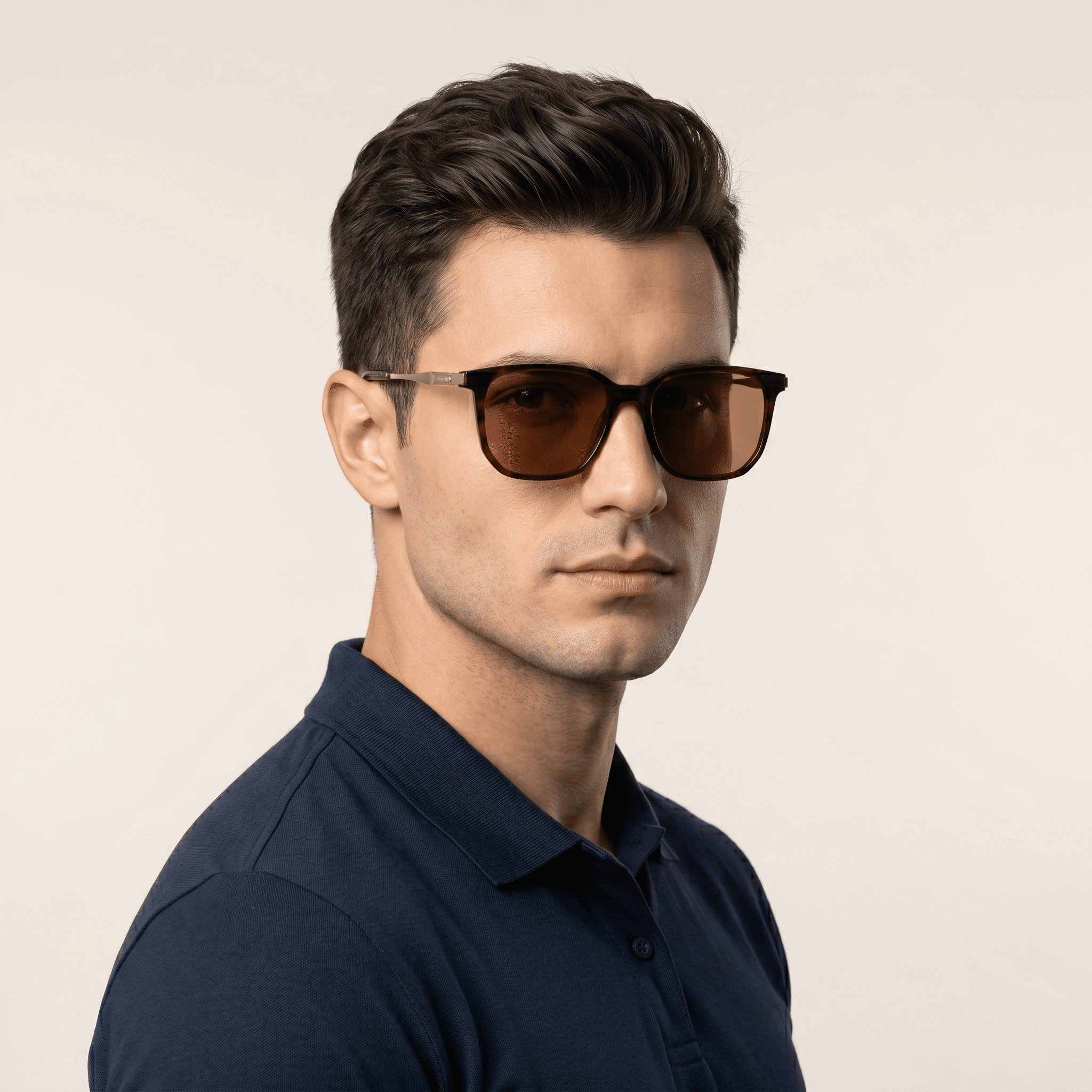 Brown Square Sunglasses for Men