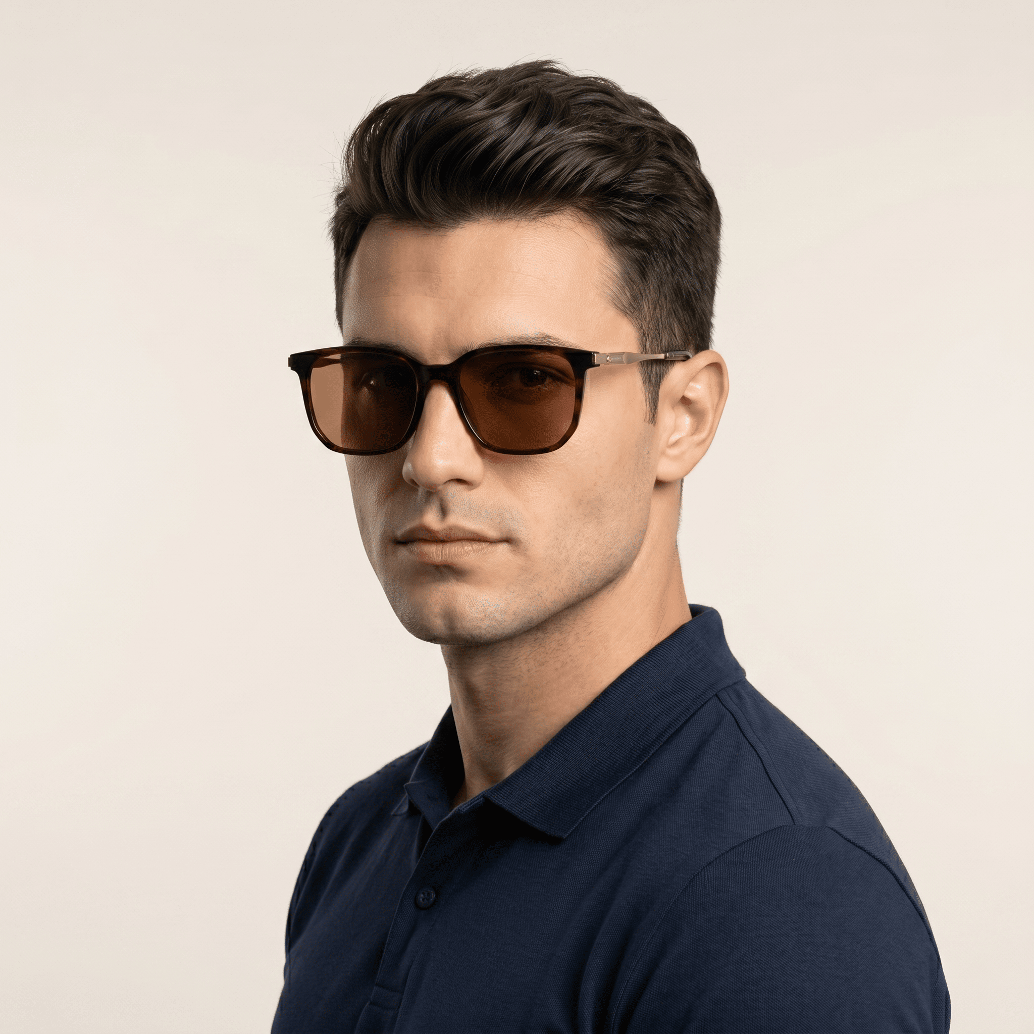 Brown Square Sunglasses for Men