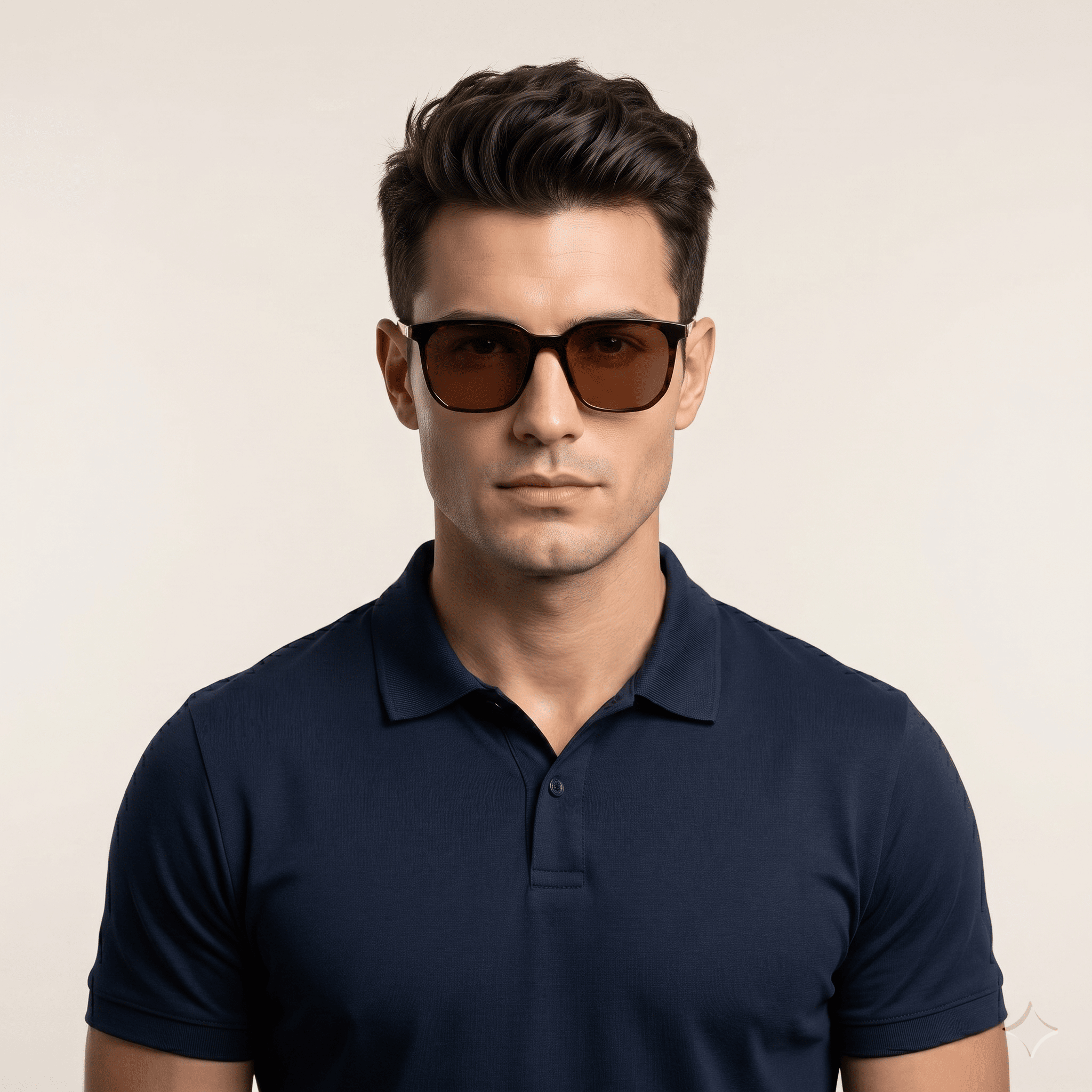 Brown Square Sunglasses for Men