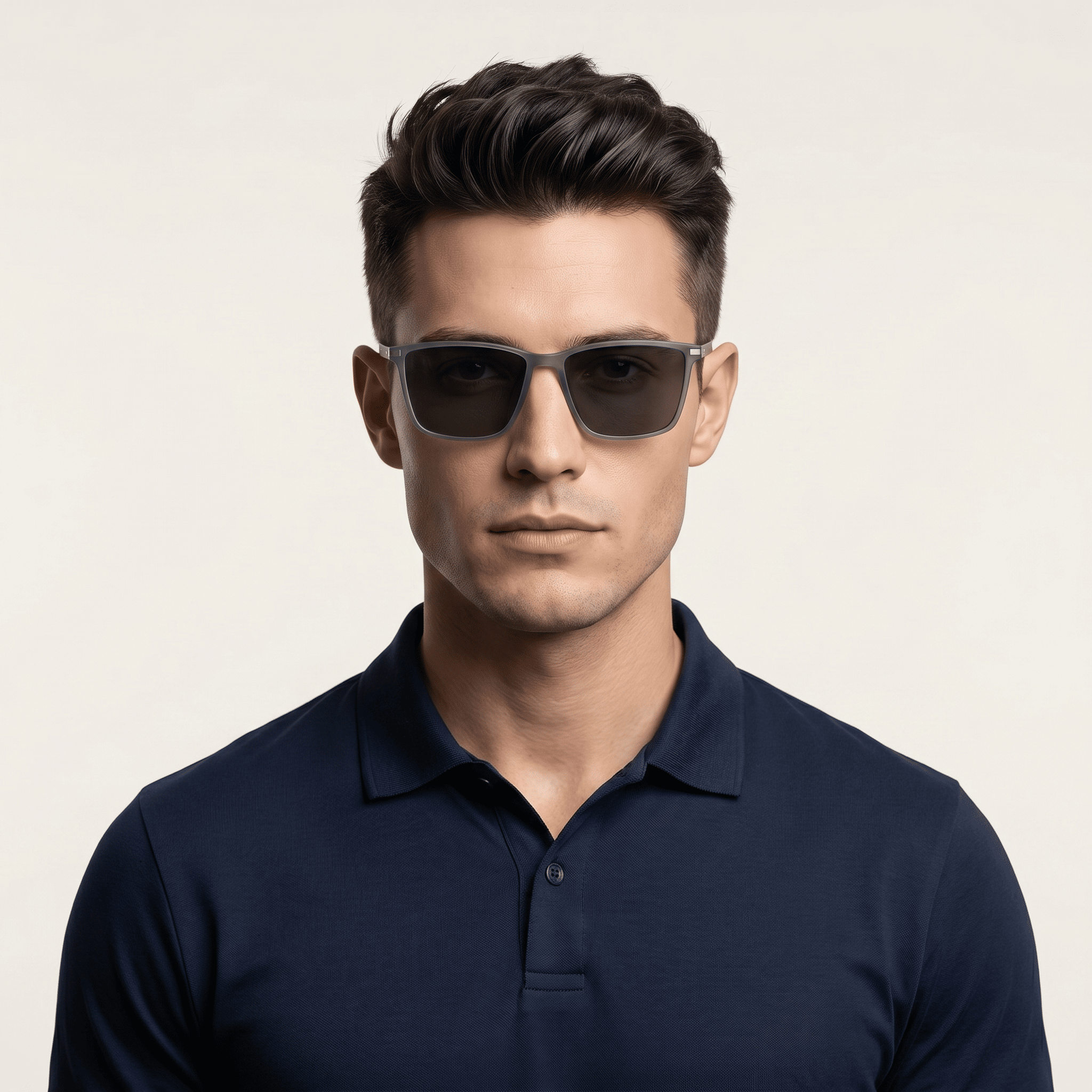 Grey Rectangle Sunglasses for Men