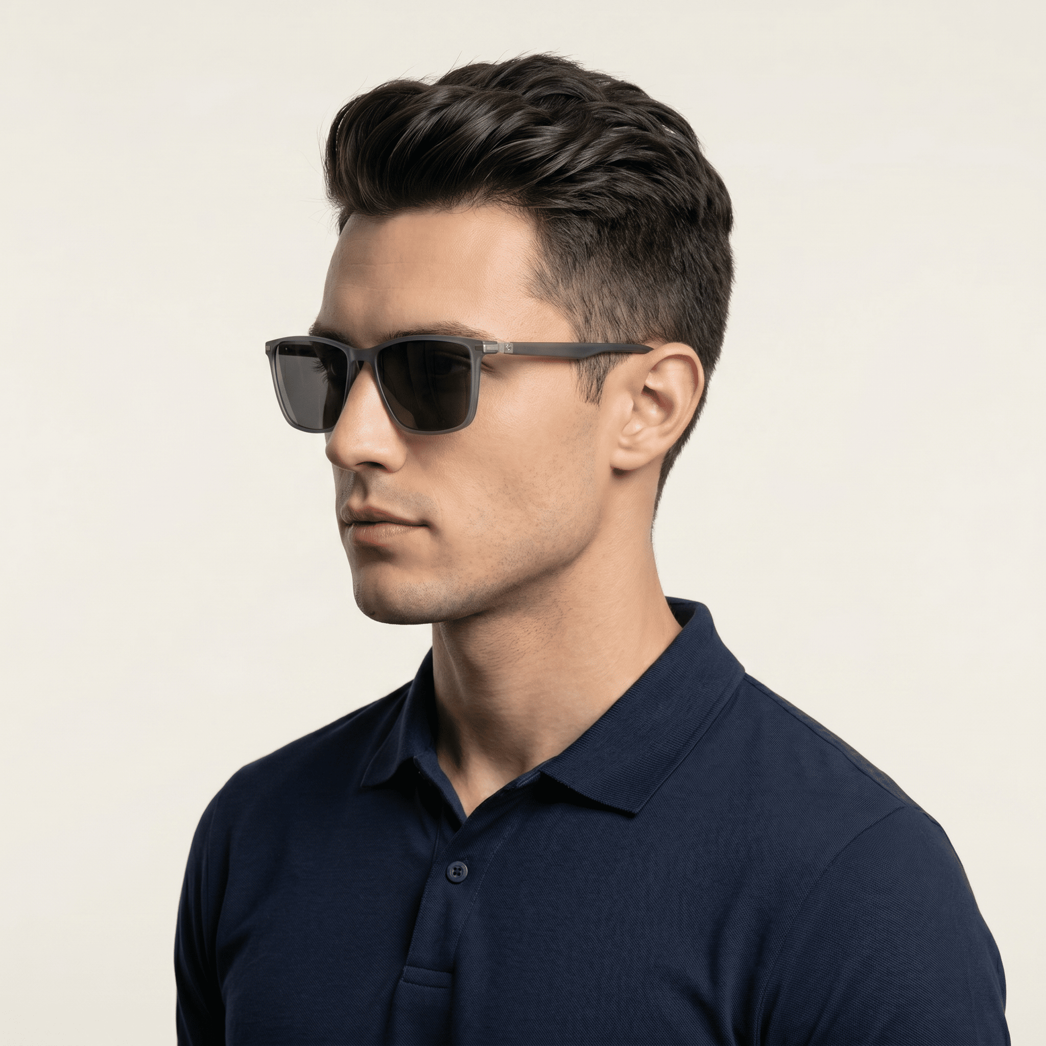 Grey Rectangle Sunglasses for Men