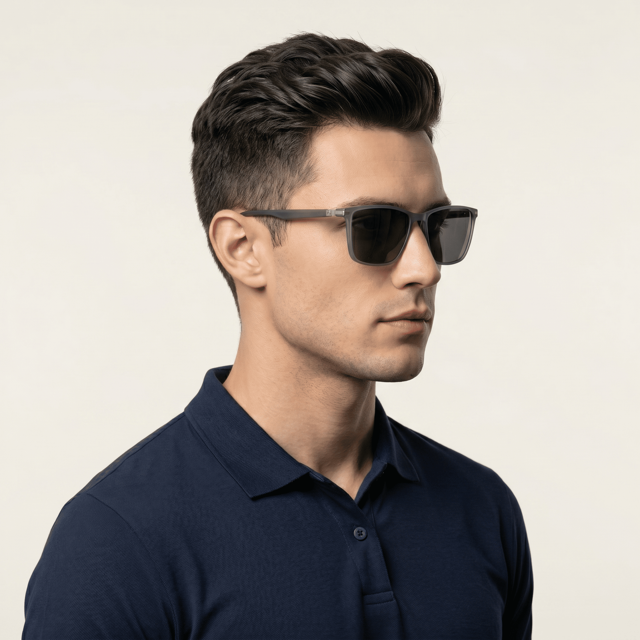 Grey Rectangle Sunglasses for Men