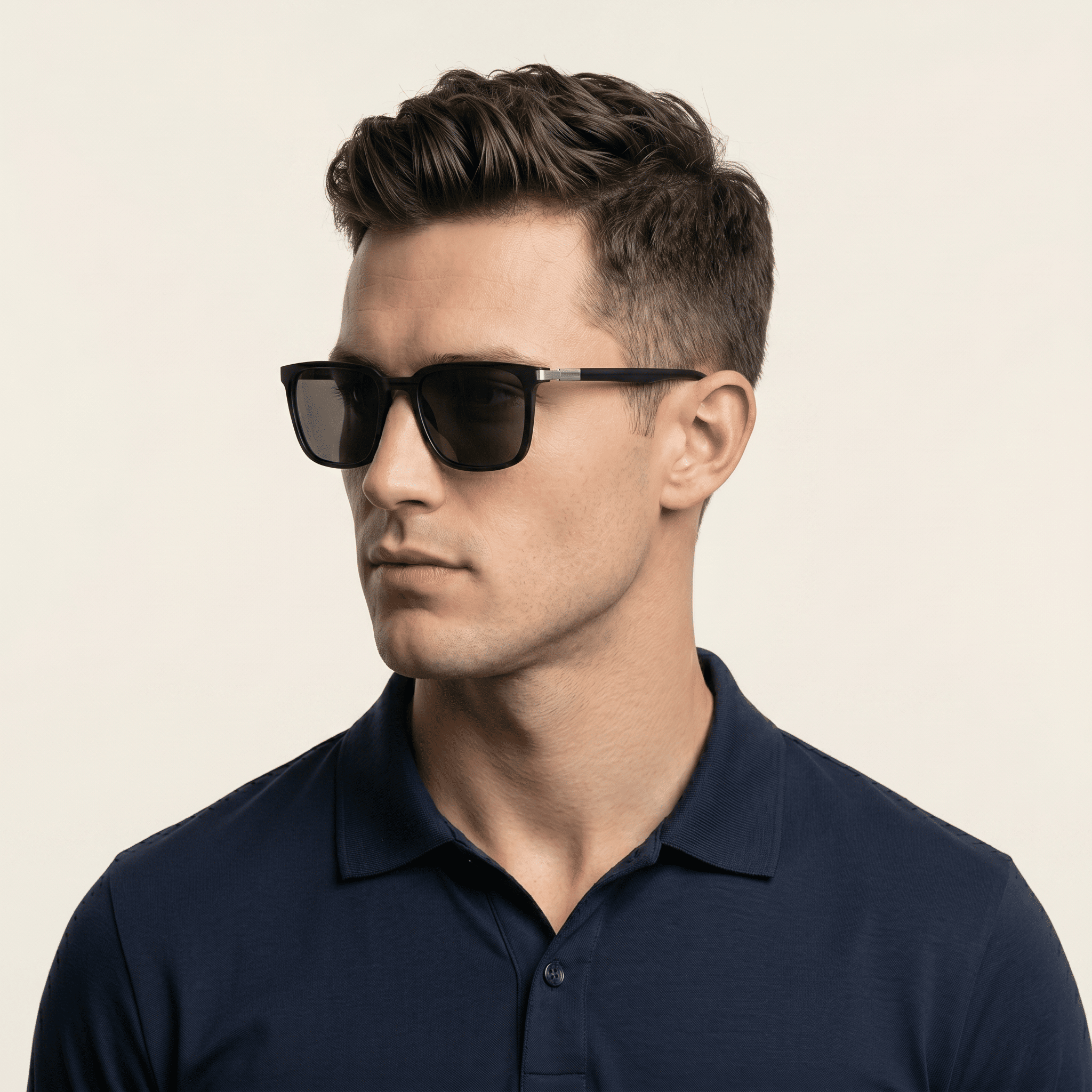Black Aviator Sunglasses for Men