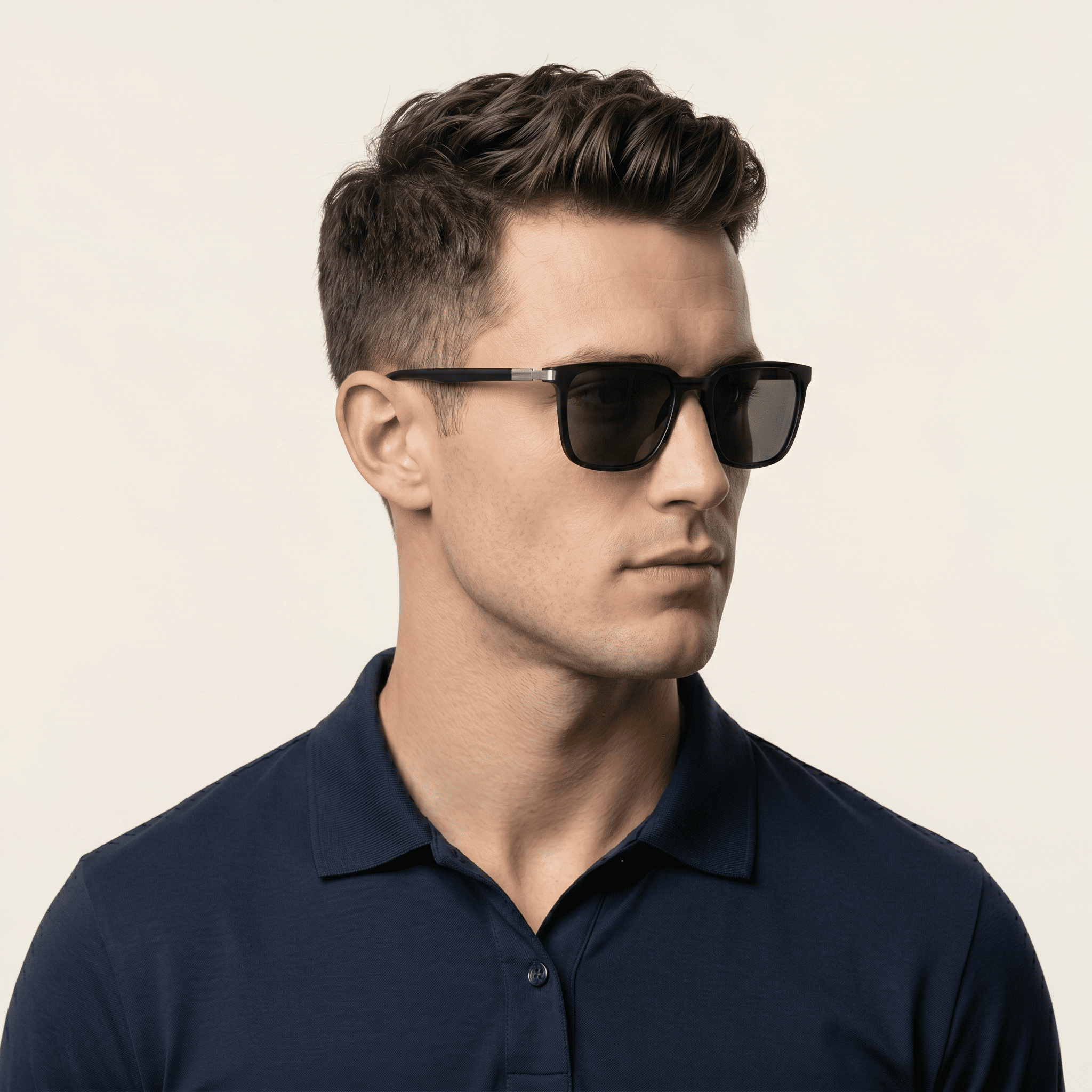 Black Aviator Sunglasses for Men