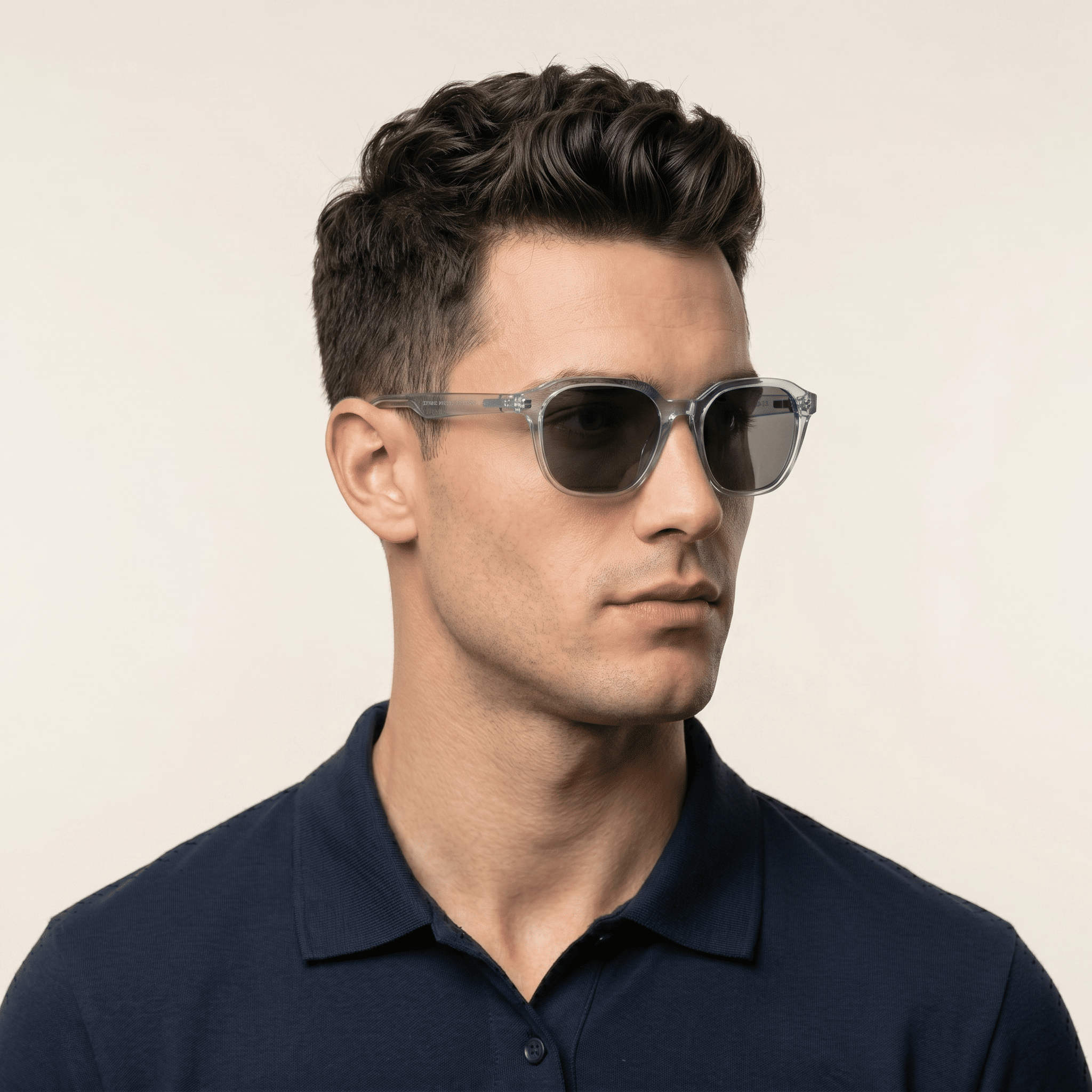 Blue Rectangle Sunglasses for Men