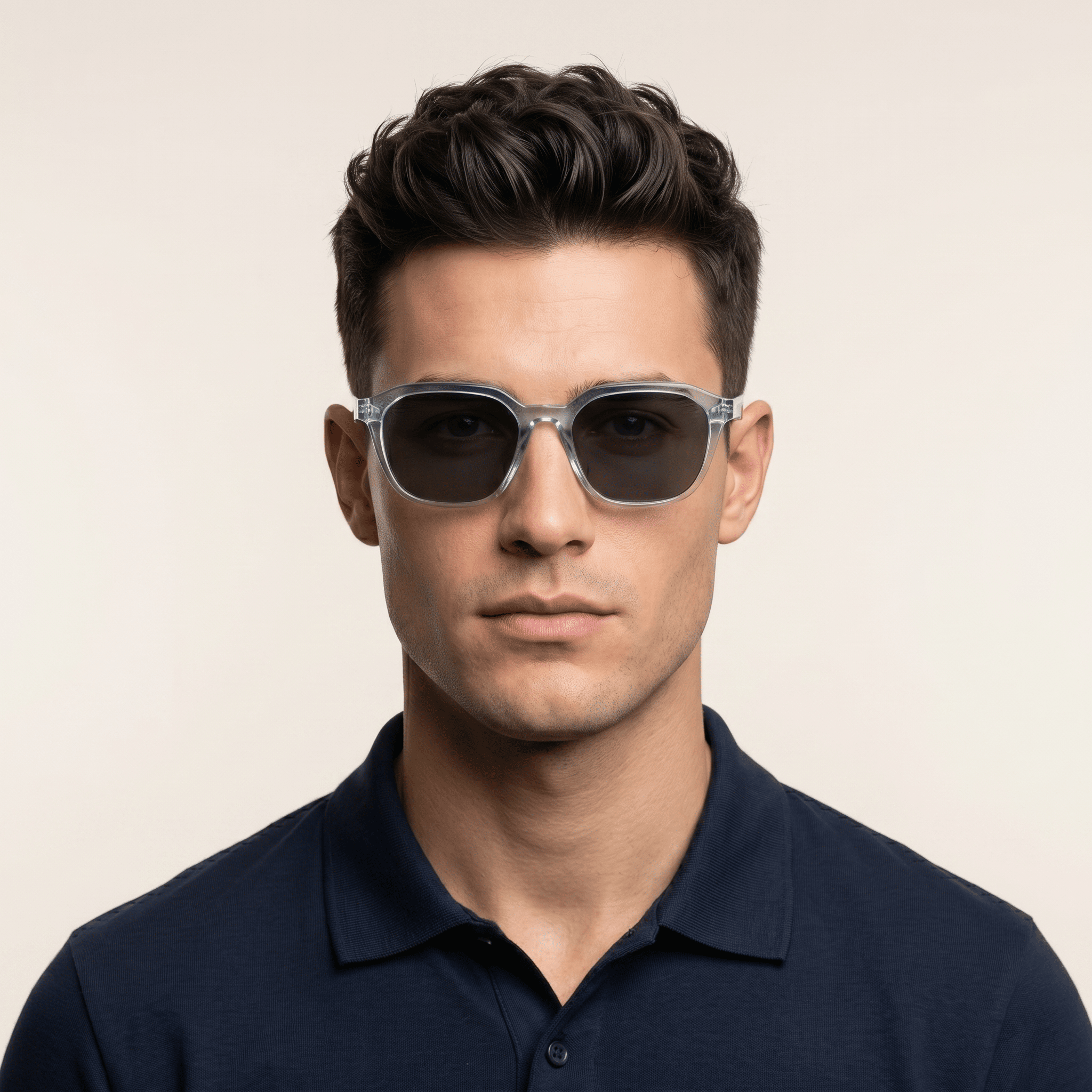 Blue Rectangle Sunglasses for Men