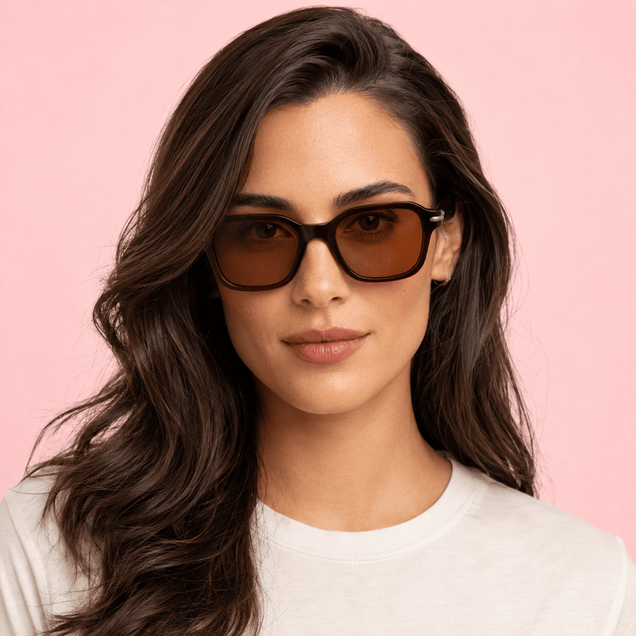 Brown Square Sunglasses for Women