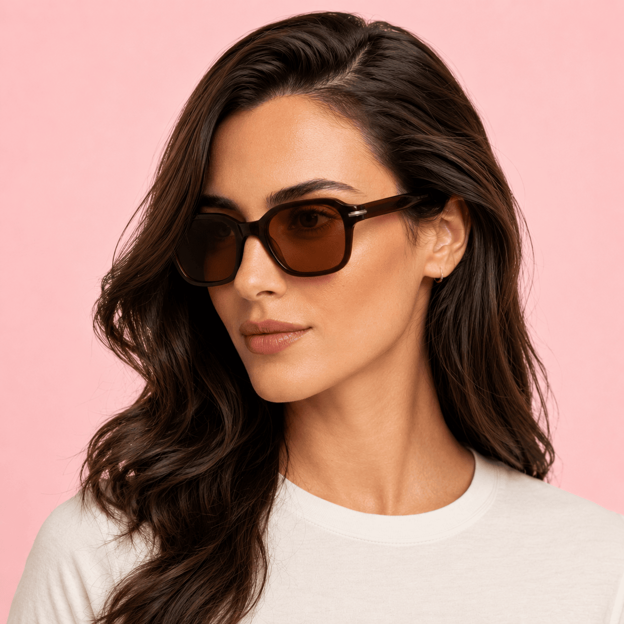 Brown Square Sunglasses for Women