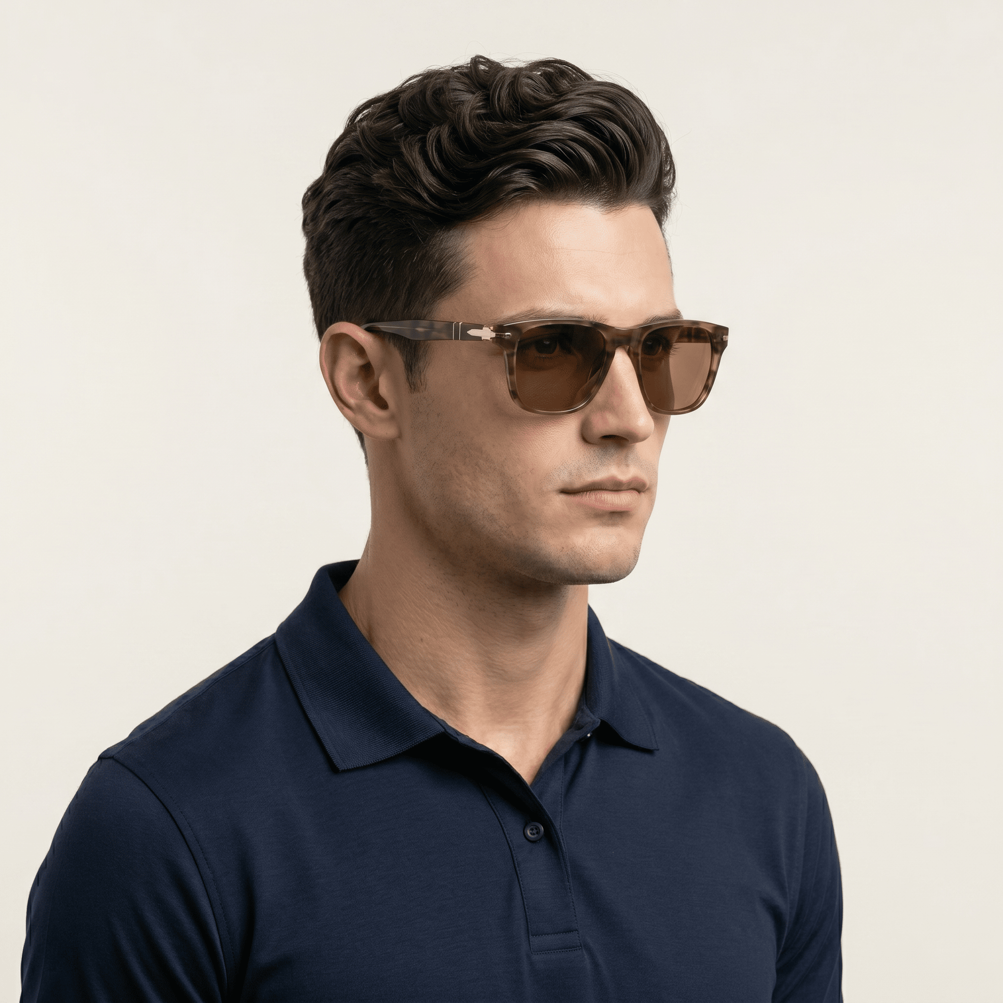 Brown Rectangle Sunglasses for Men