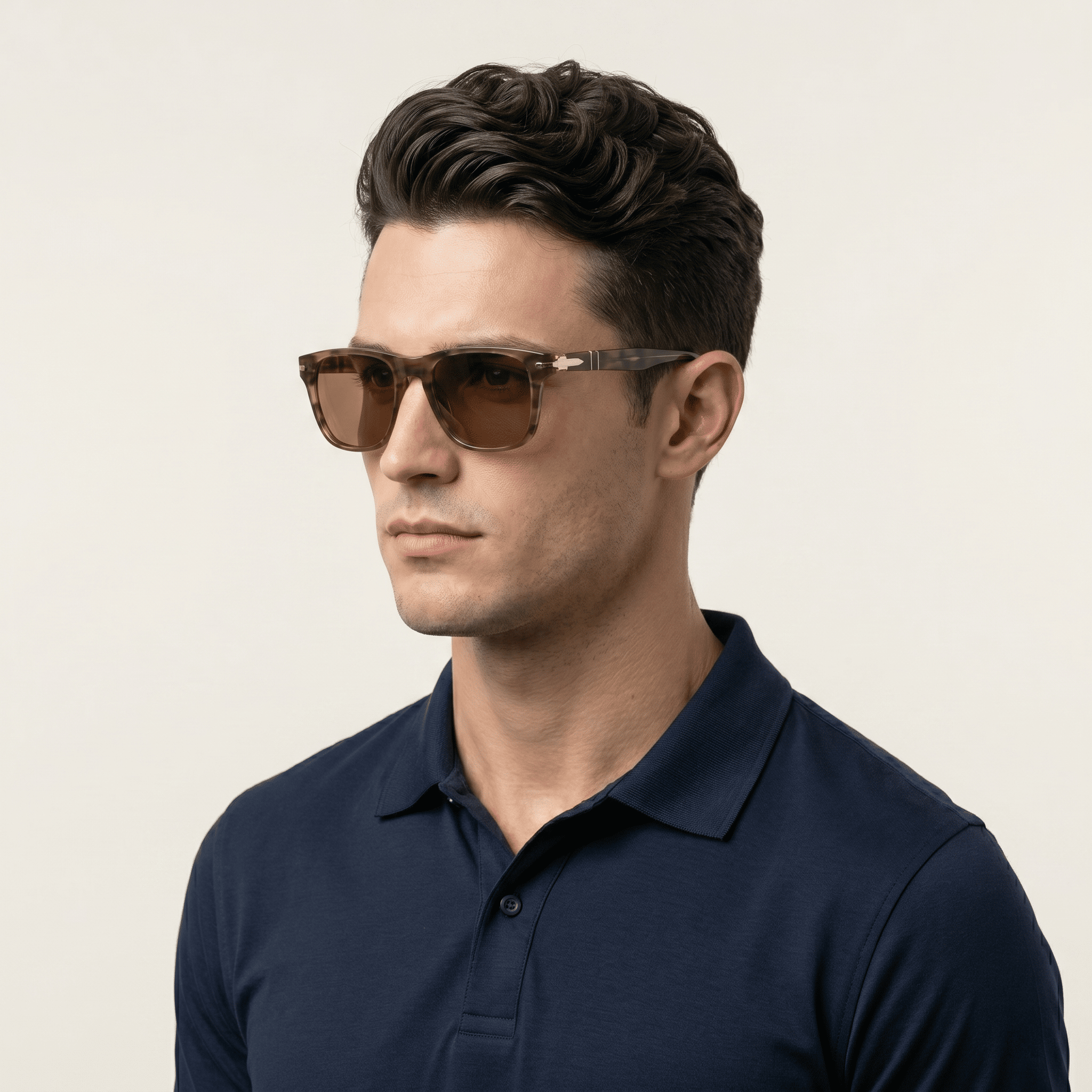 Brown Rectangle Sunglasses for Men