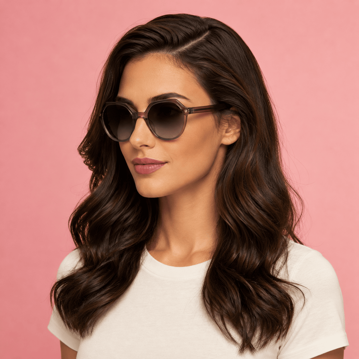 Purple Rectangle Sunglasses for Women