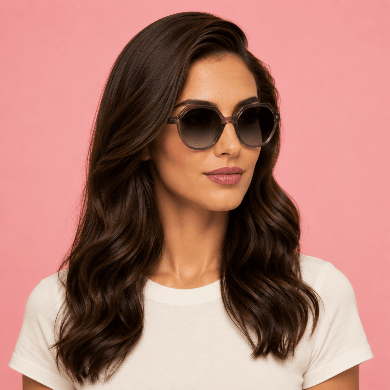 Purple Rectangle Sunglasses for Women