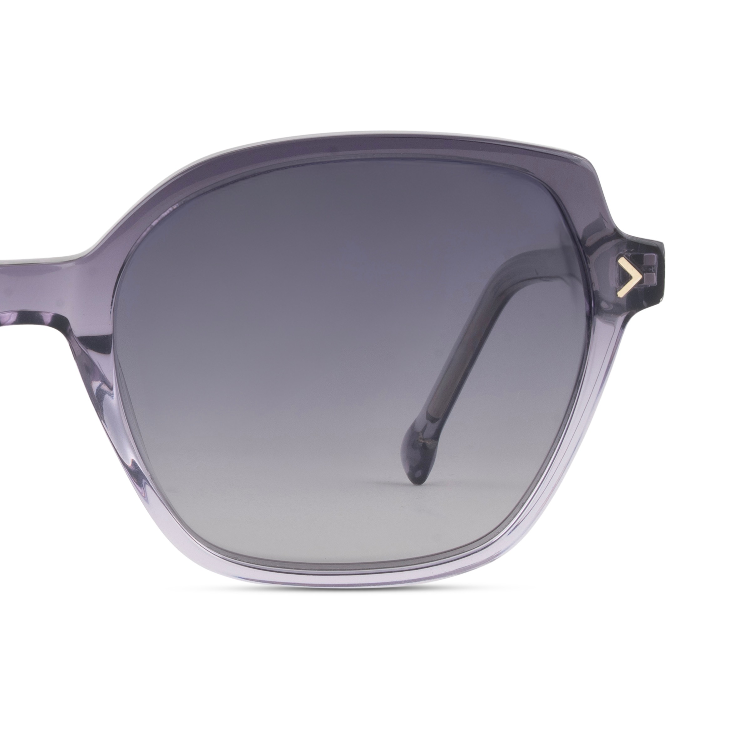 Purple Hexagonal Sunglasses for Women