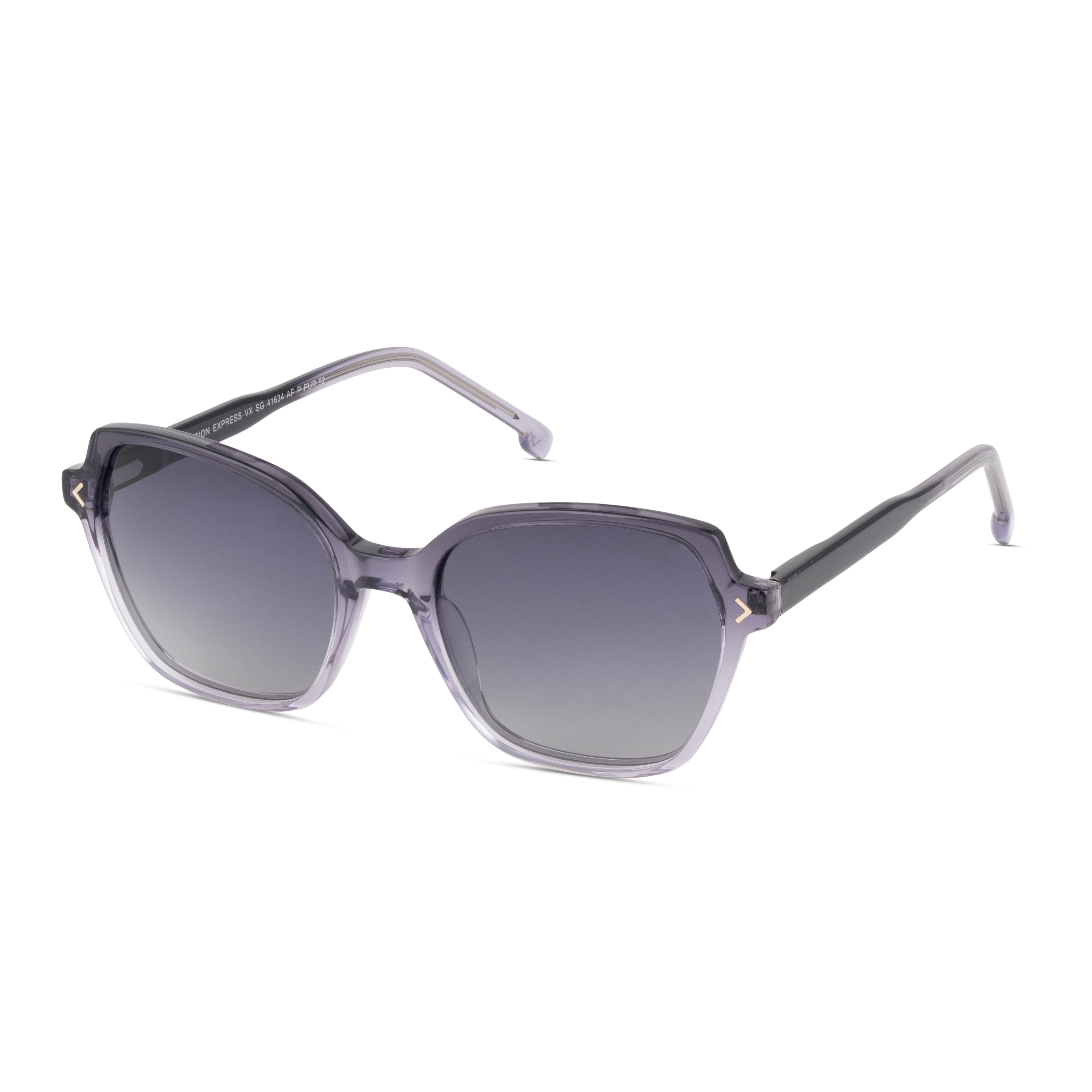 Purple Hexagonal Sunglasses for Women