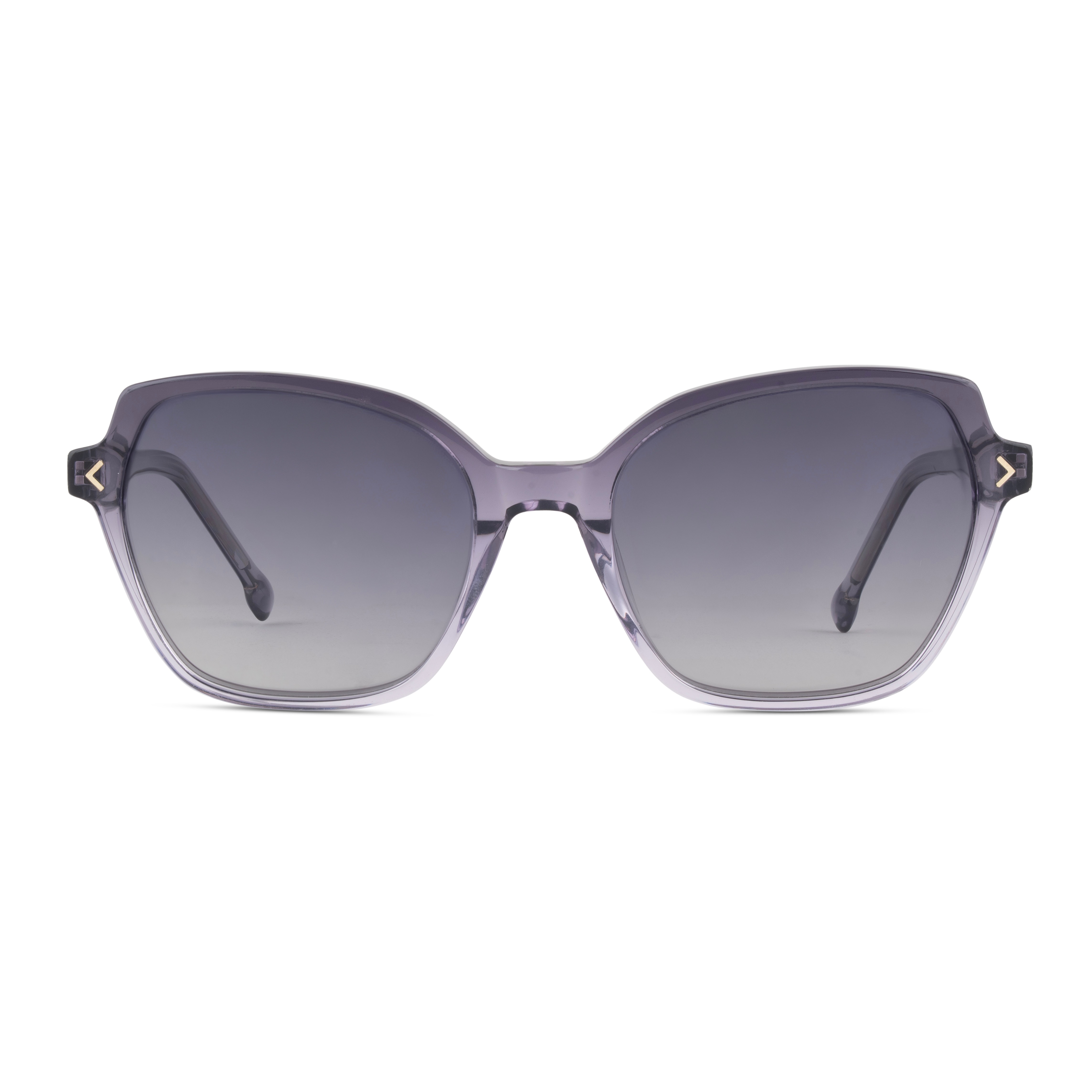 Purple Hexagonal Sunglasses for Women