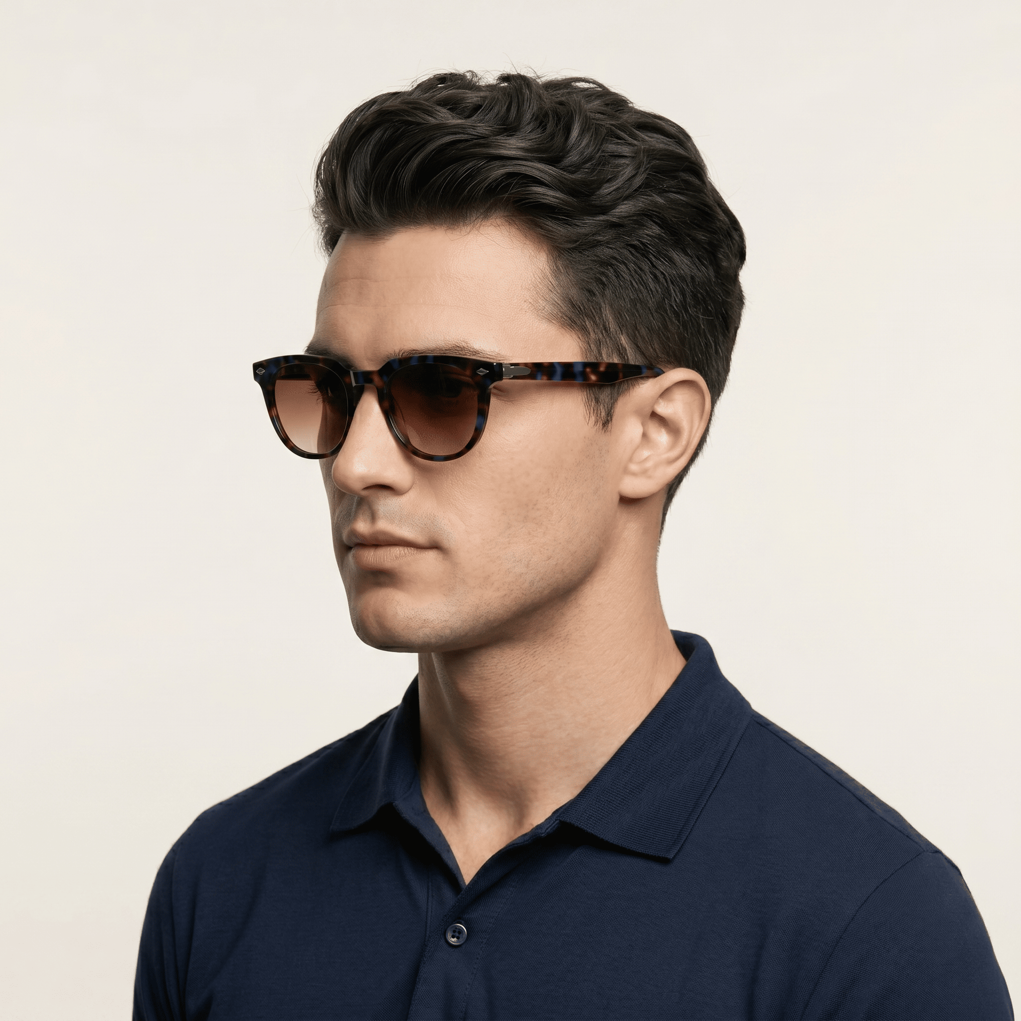 Brown Rectangle Sunglasses for Men