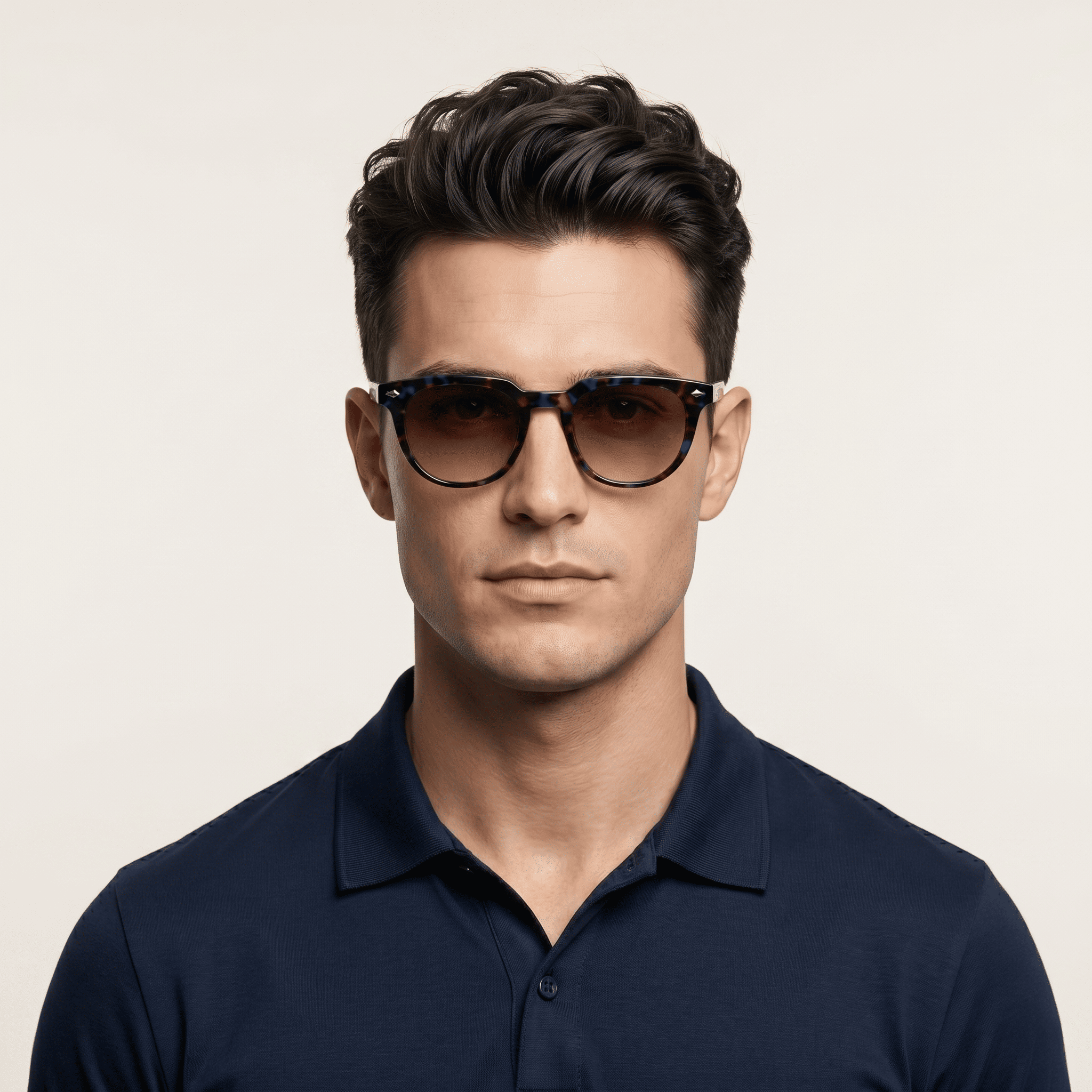 Brown Rectangle Sunglasses for Men