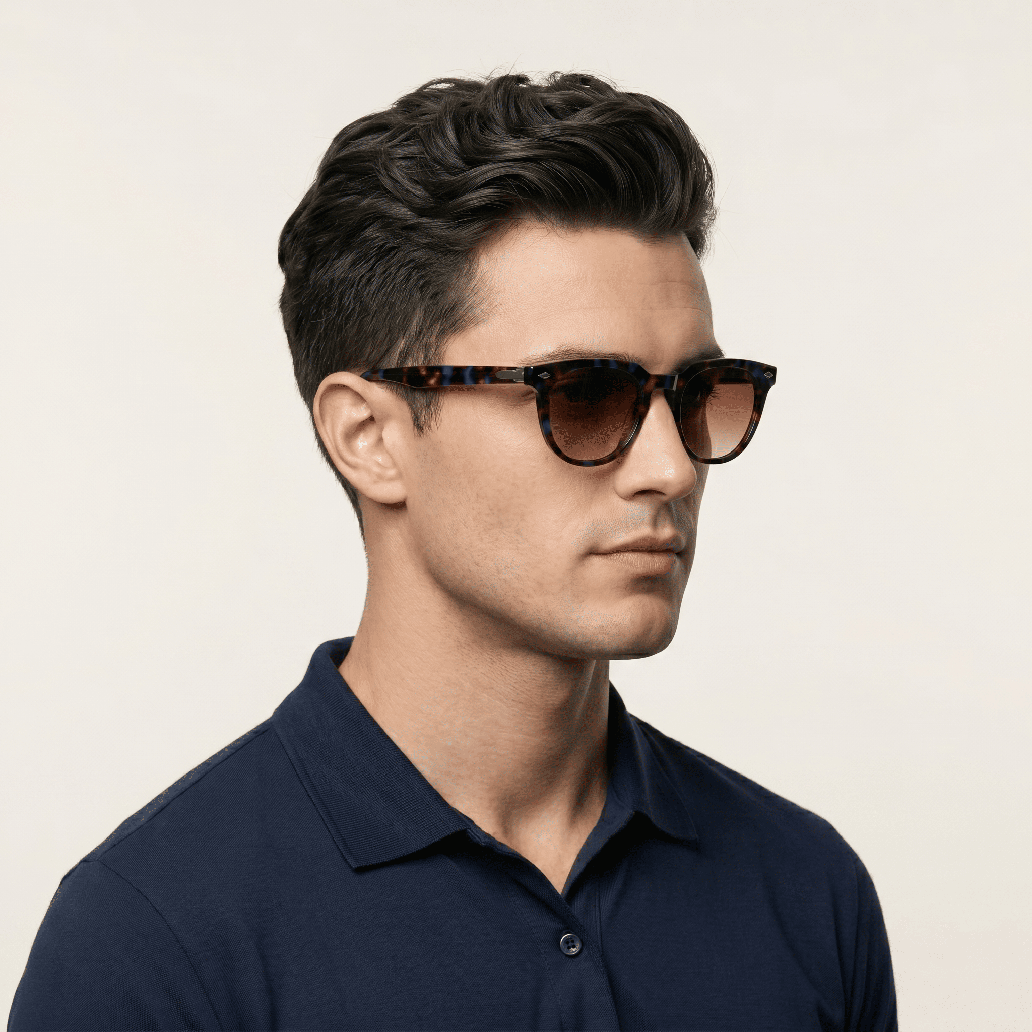 Brown Rectangle Sunglasses for Men