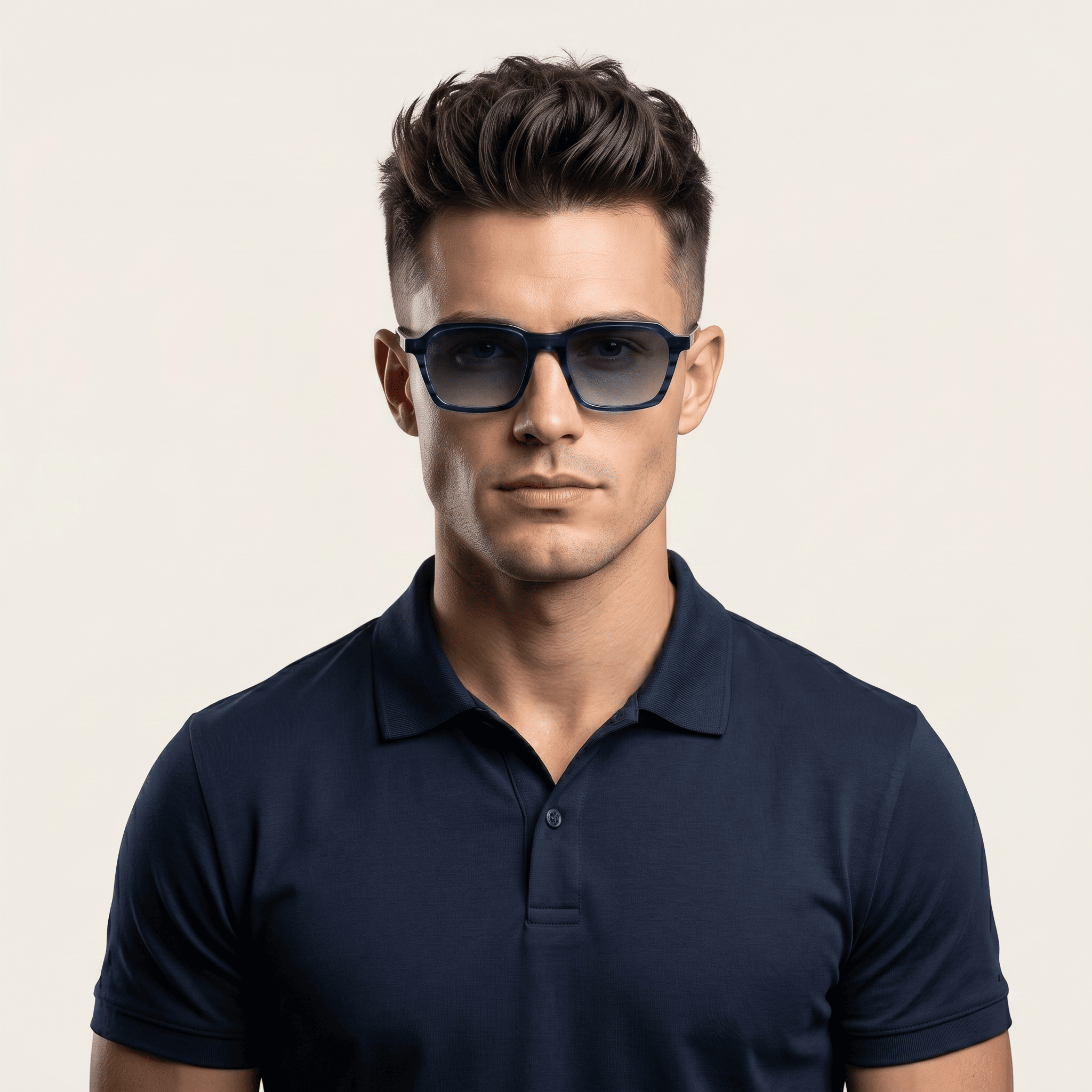 Blue Round Sunglasses for Men