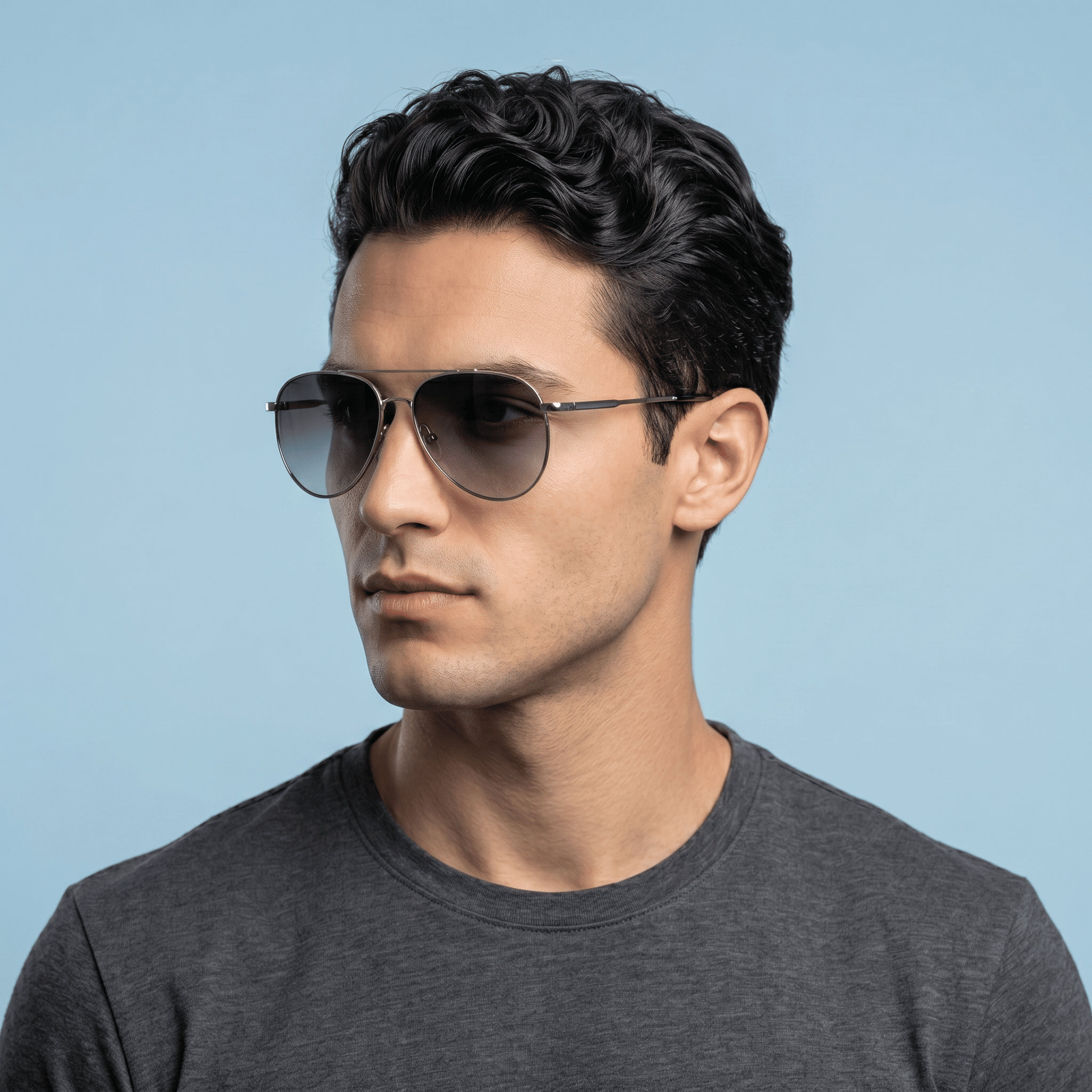 Silver ClubMaster Sunglasses for Men