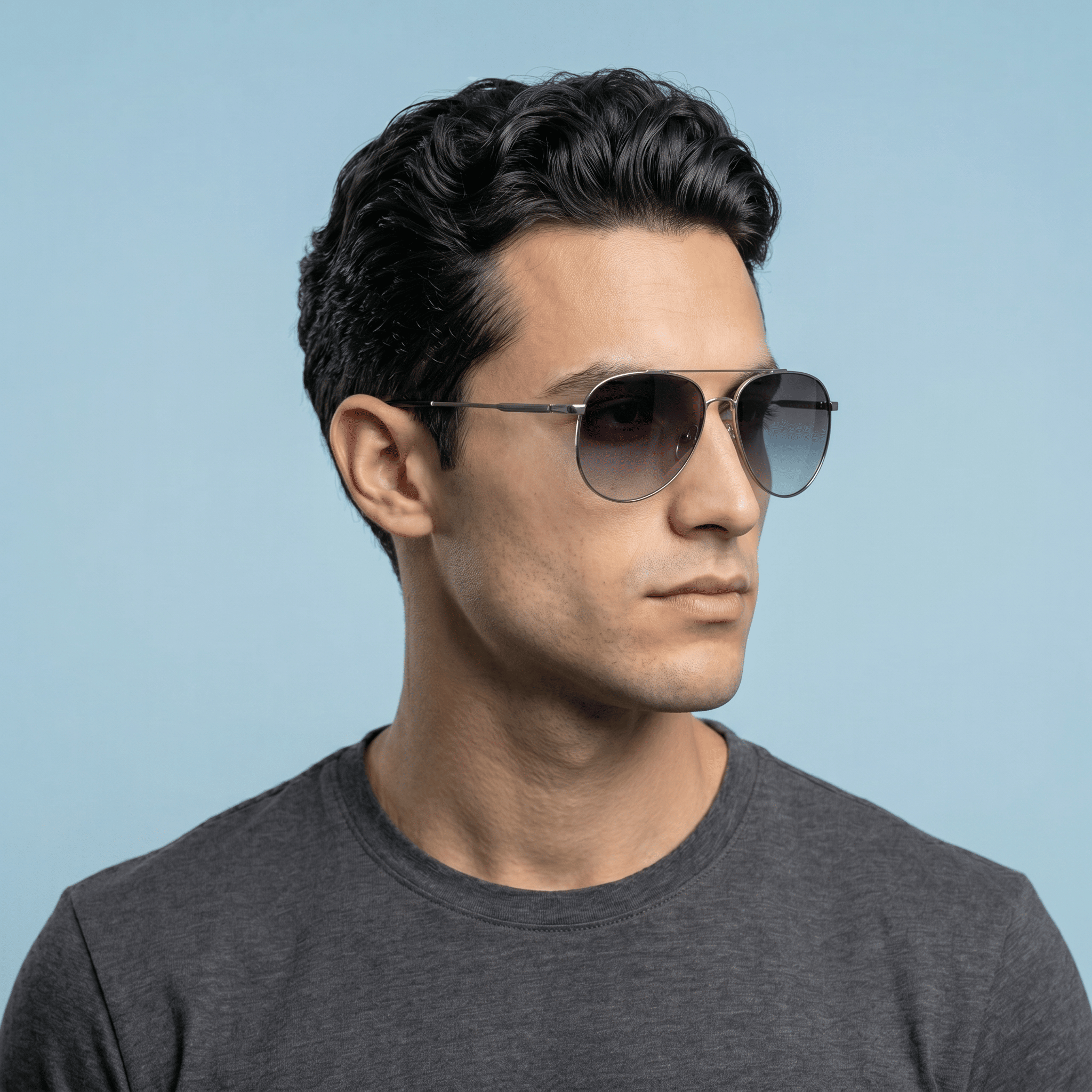 Silver ClubMaster Sunglasses for Men