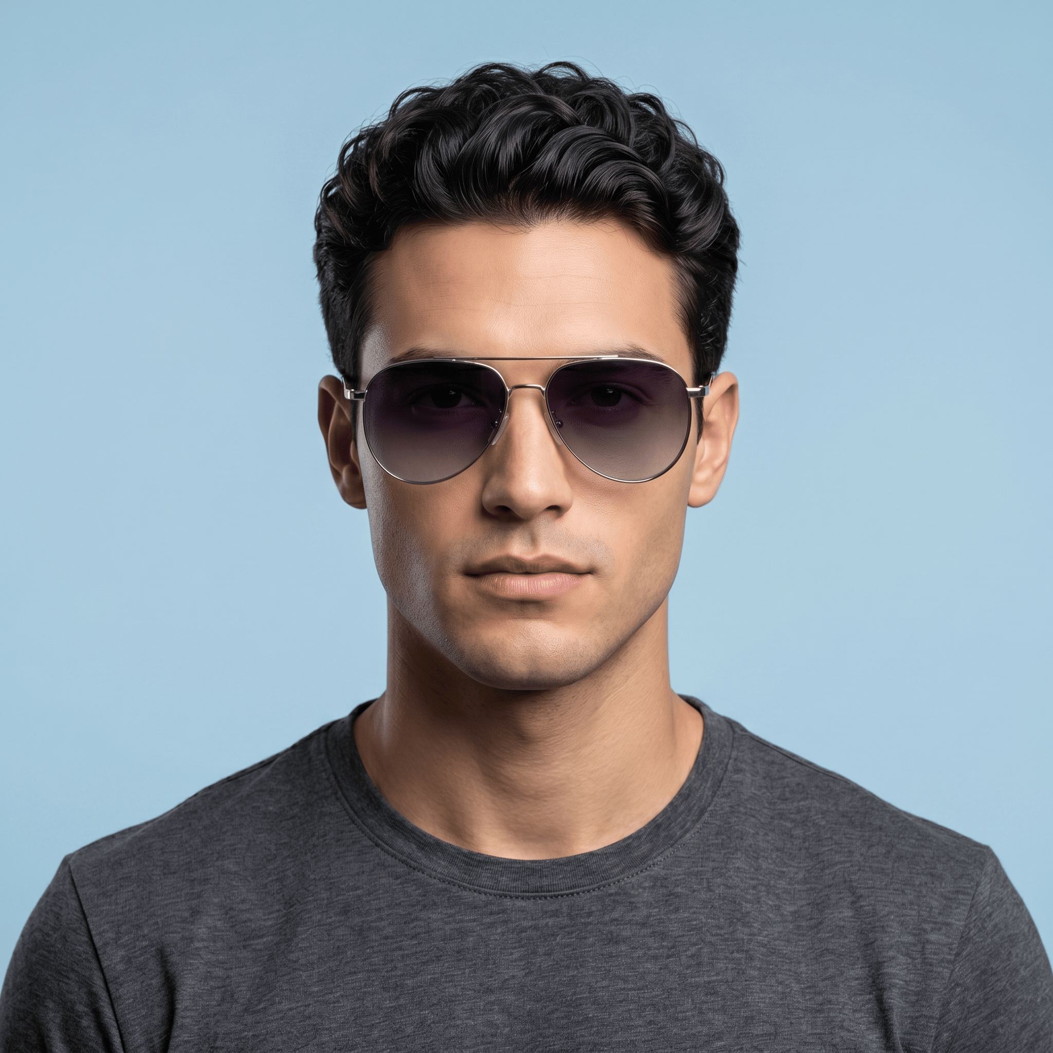 Silver ClubMaster Sunglasses for Men