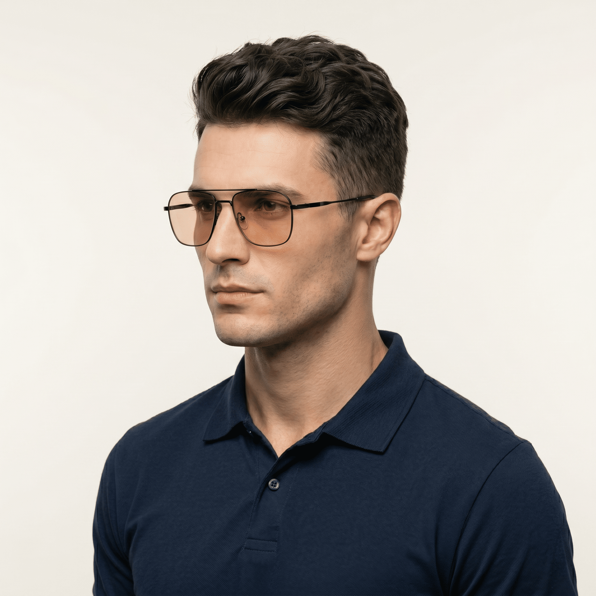 Black Aviator Sunglasses for Men