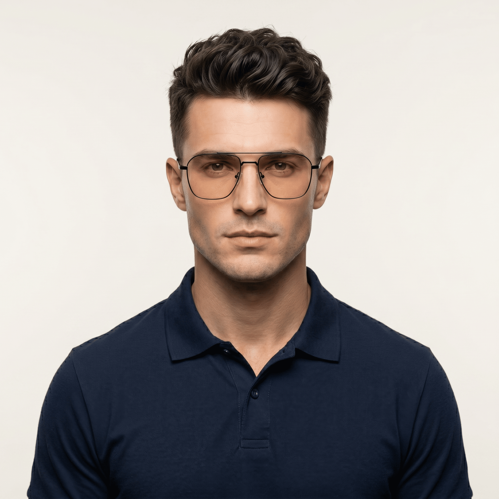 Black Aviator Sunglasses for Men