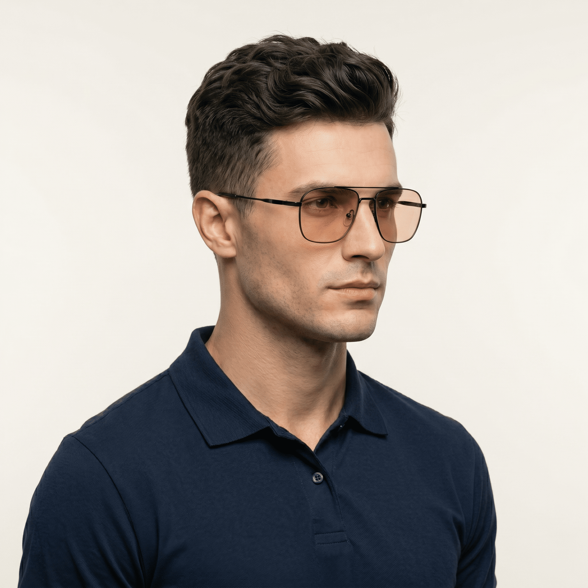 Black Aviator Sunglasses for Men