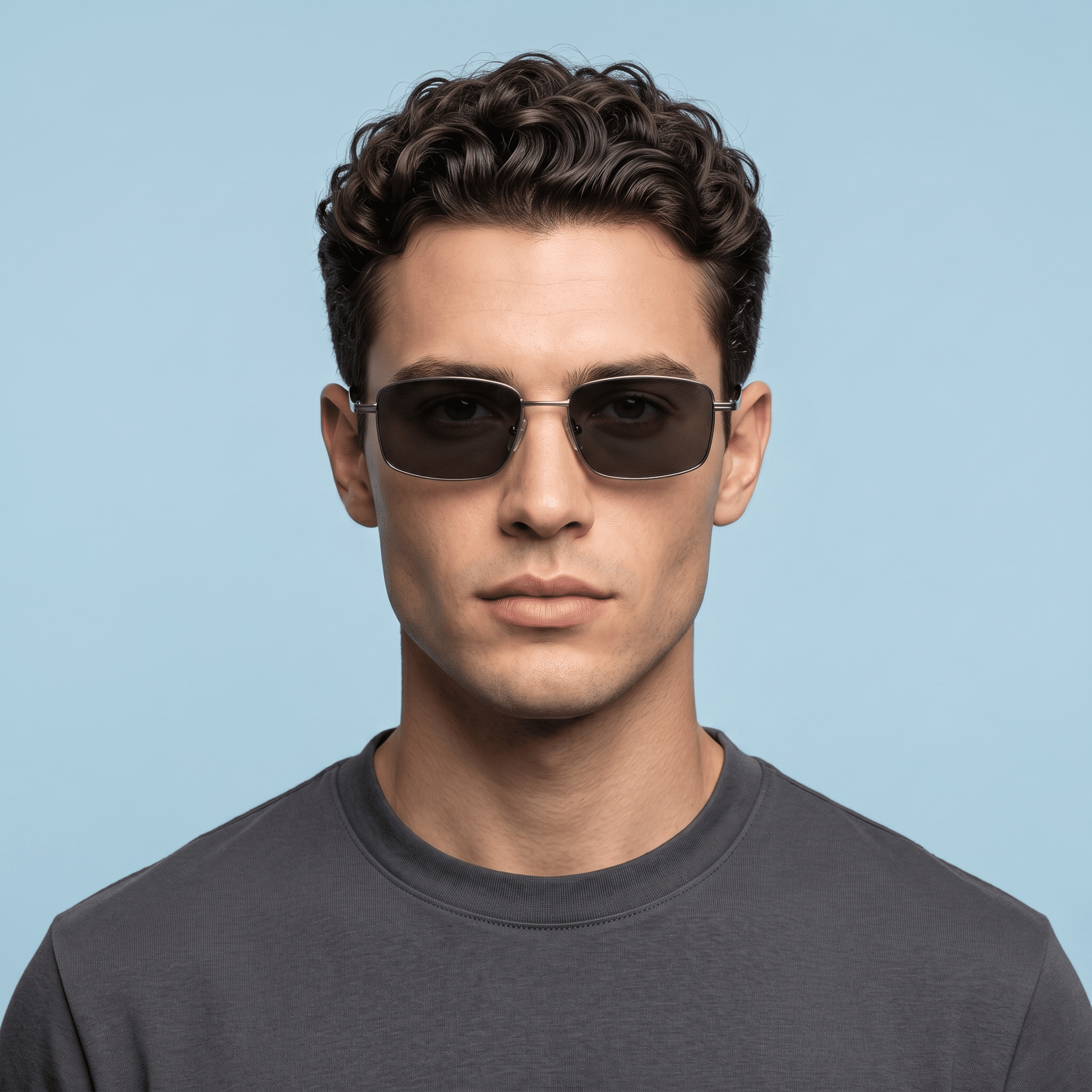 Metallic Aviator Sunglasses for Men