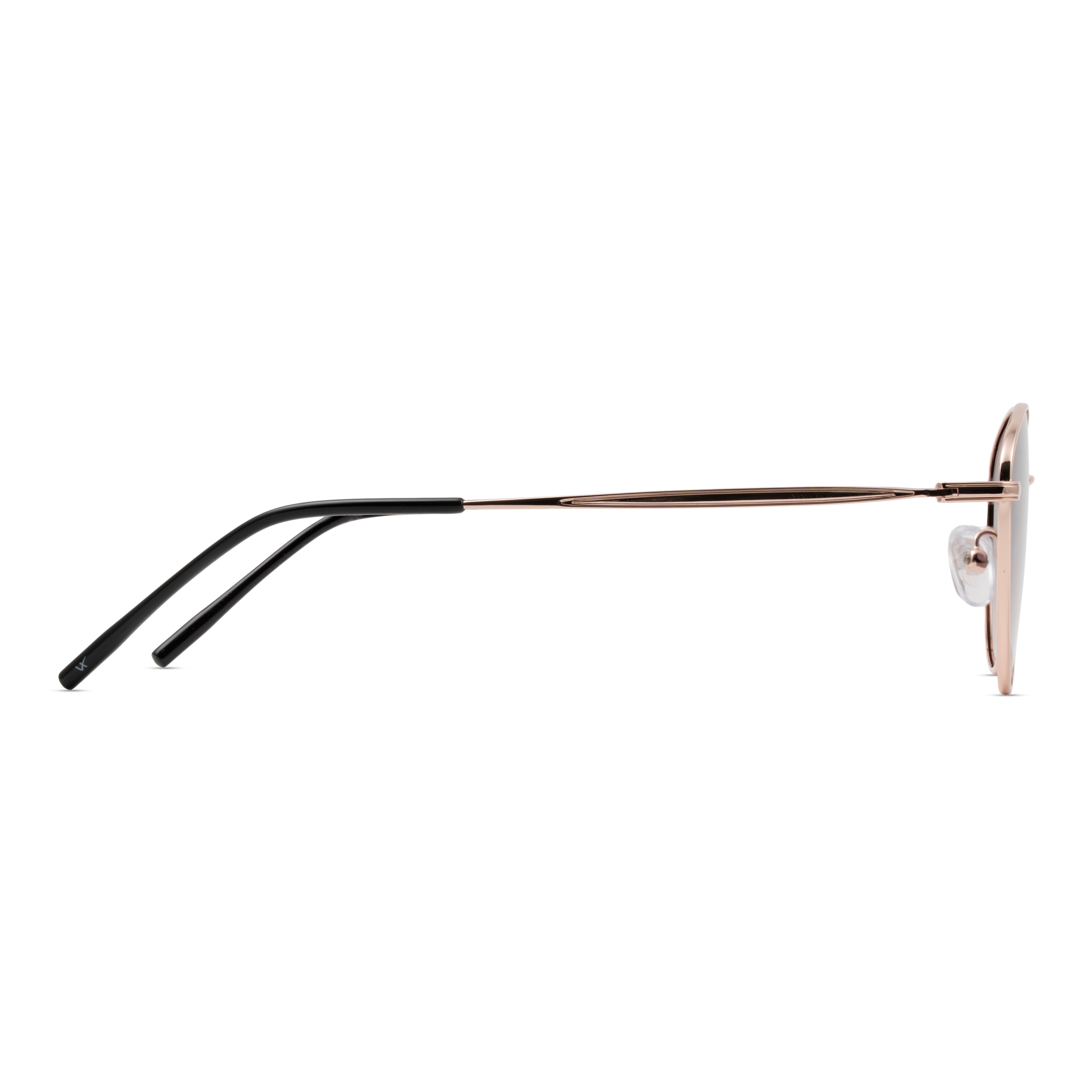 Rose Gold Rectangle Sunglasses for Women