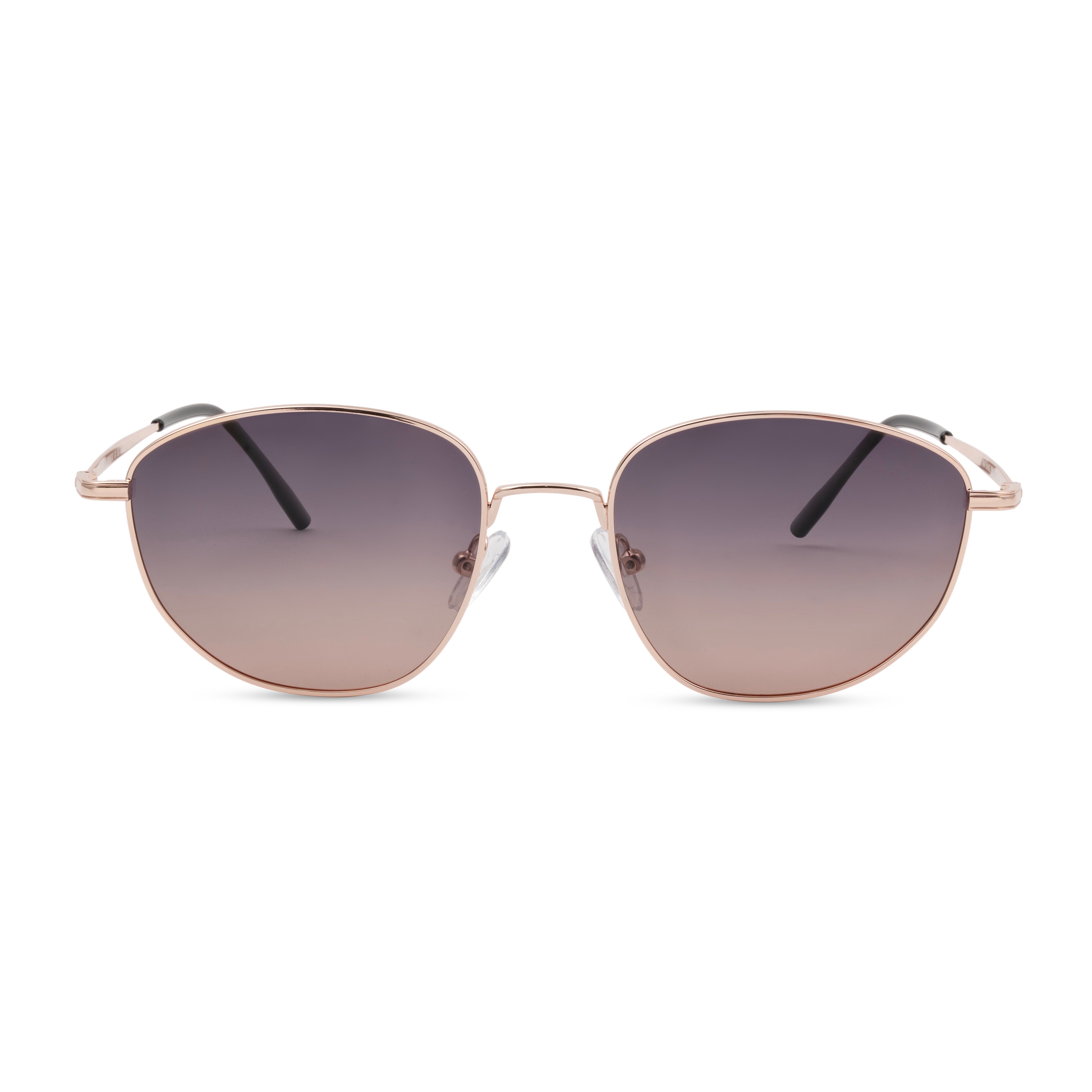 Rose Gold Rectangle Sunglasses for Women