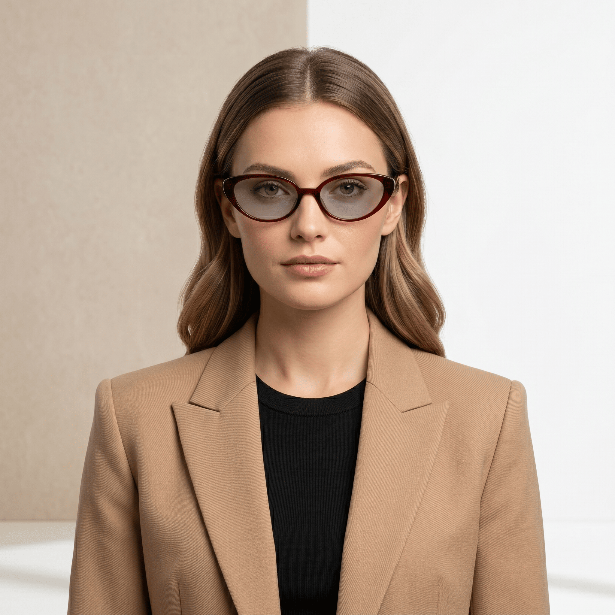 Red Oval Sunglasses for Women