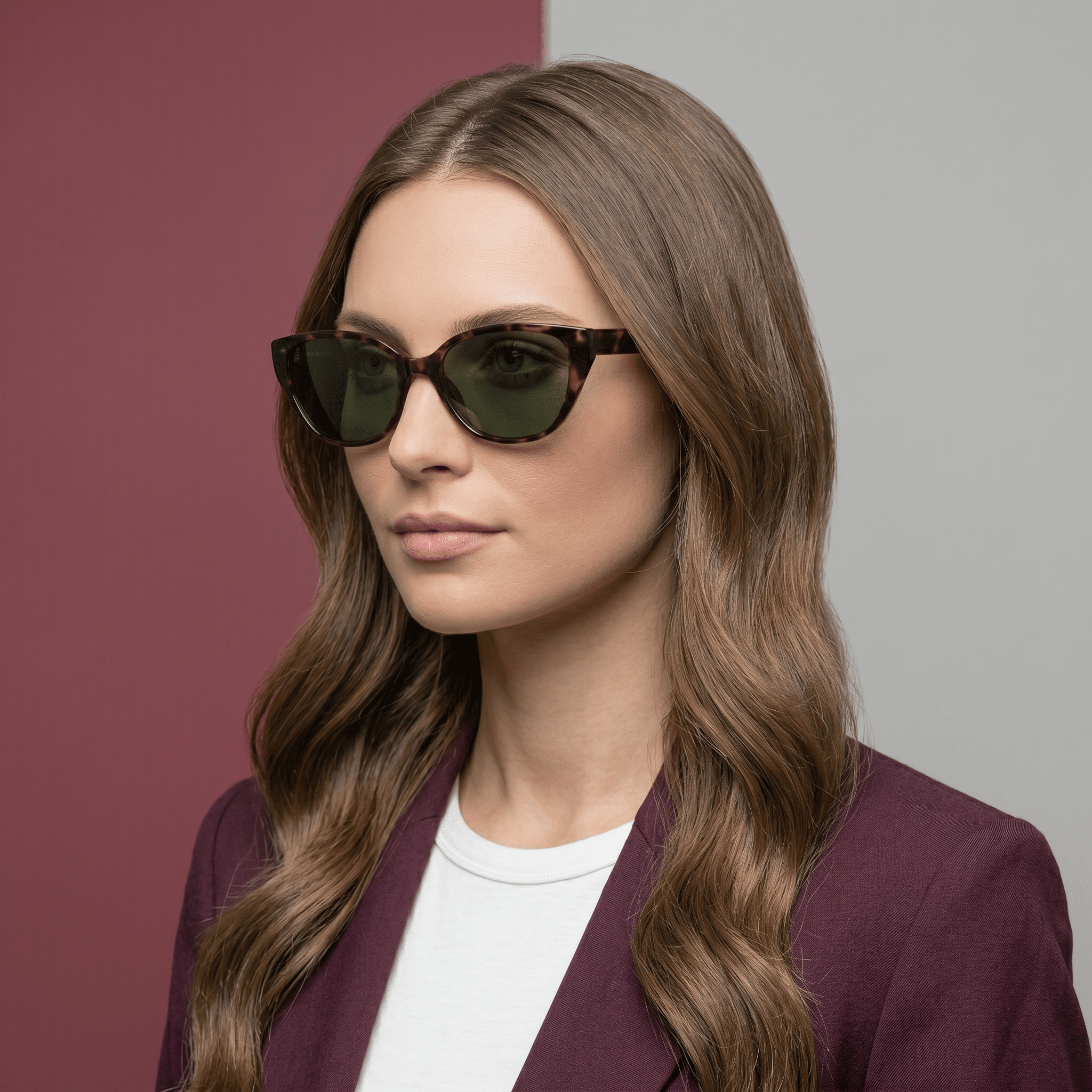Brown Cat Eye Sunglasses for Women