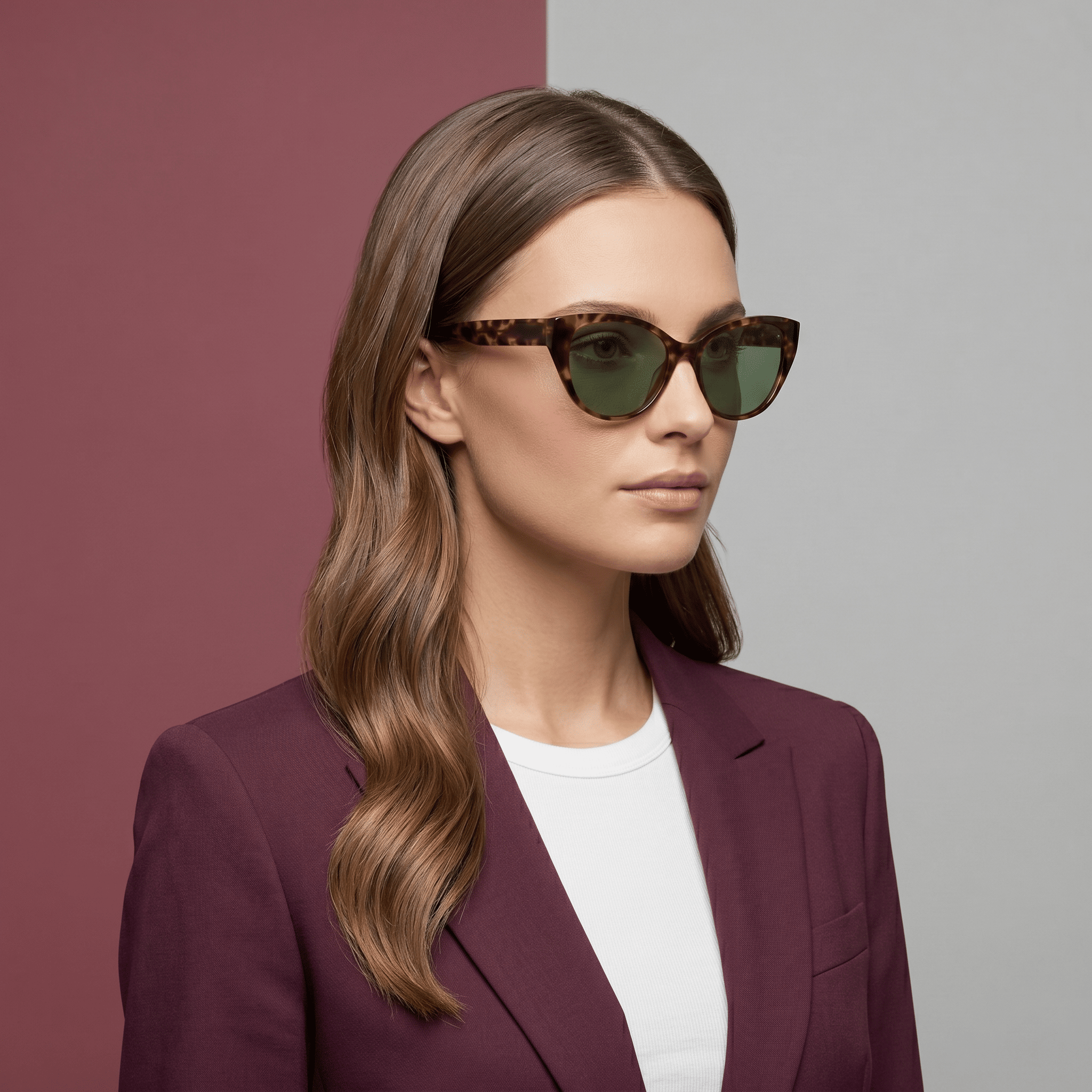 Brown Cat Eye Sunglasses for Women