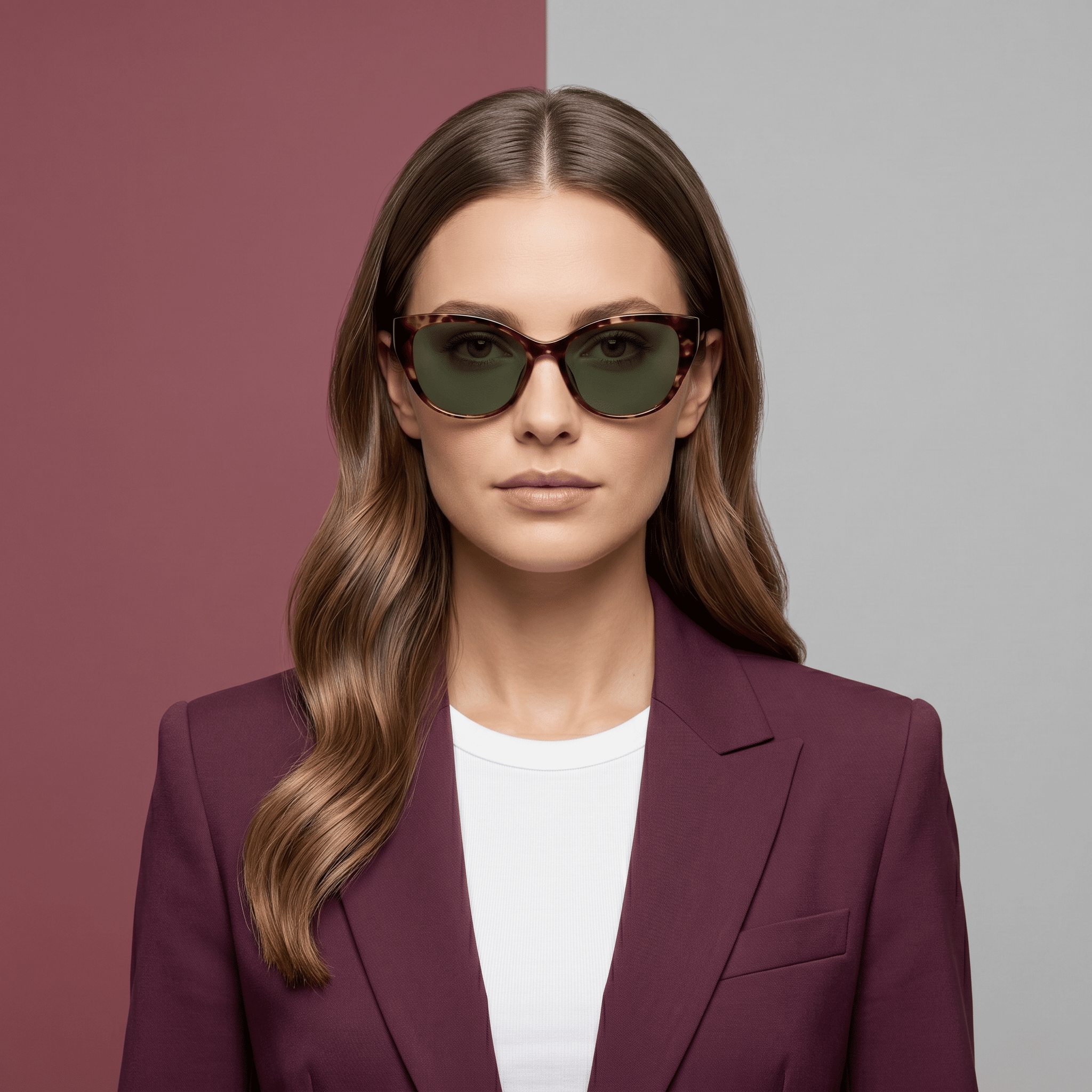 Brown Cat Eye Sunglasses for Women
