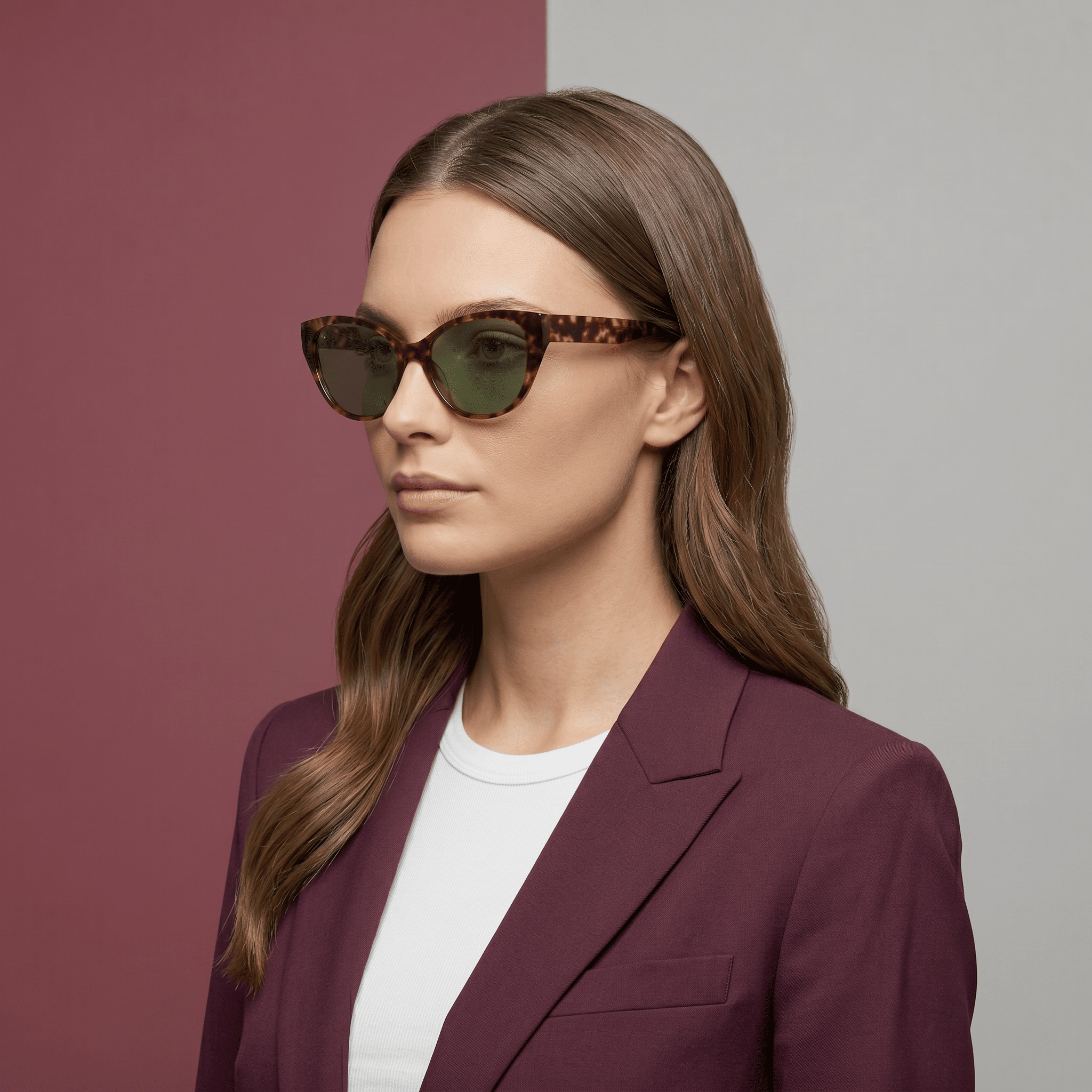 Brown Cat Eye Sunglasses for Women