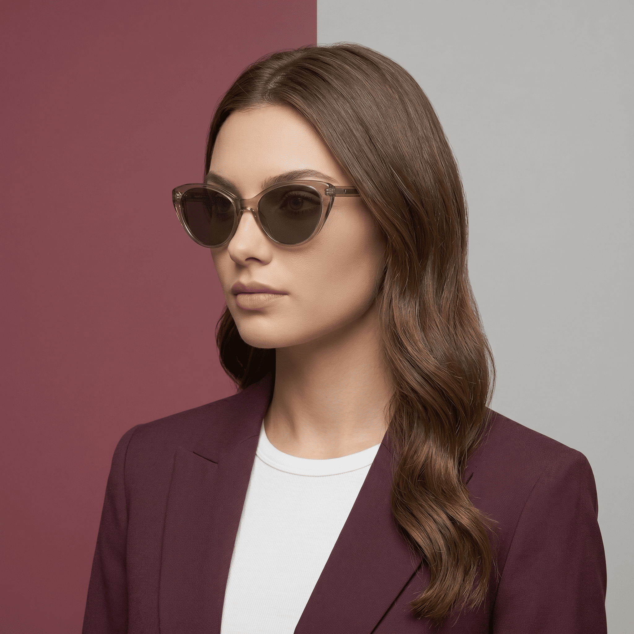 Green Cat Eye Sunglasses for Women