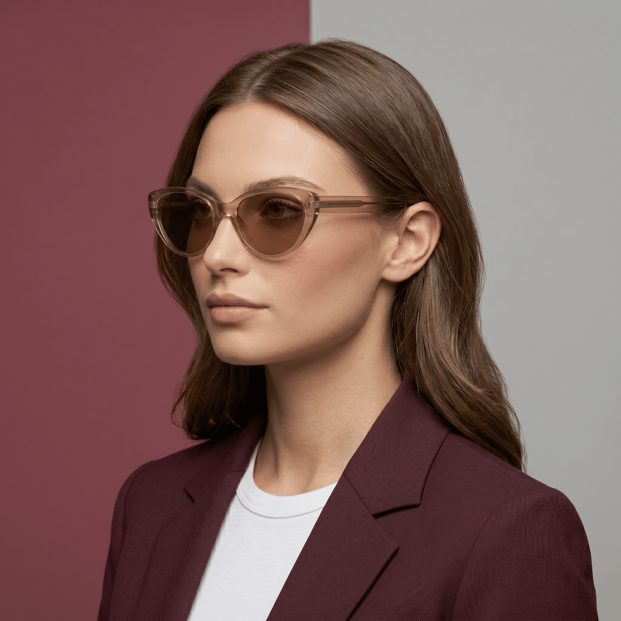 Brown Cat Eye Sunglasses for Women