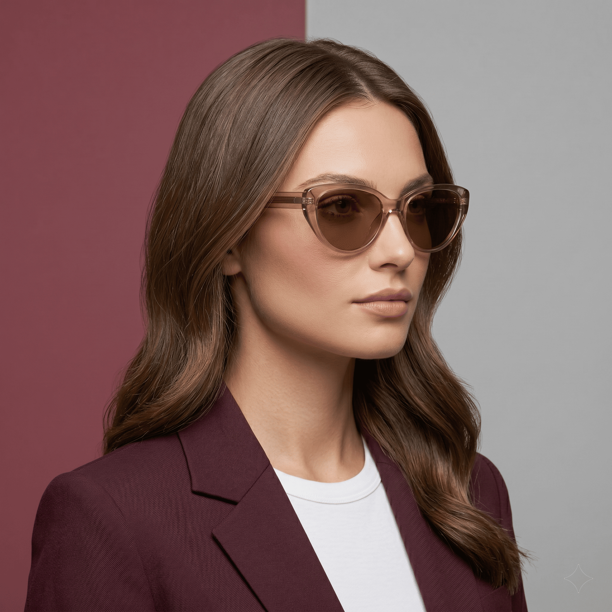 Brown Cat Eye Sunglasses for Women