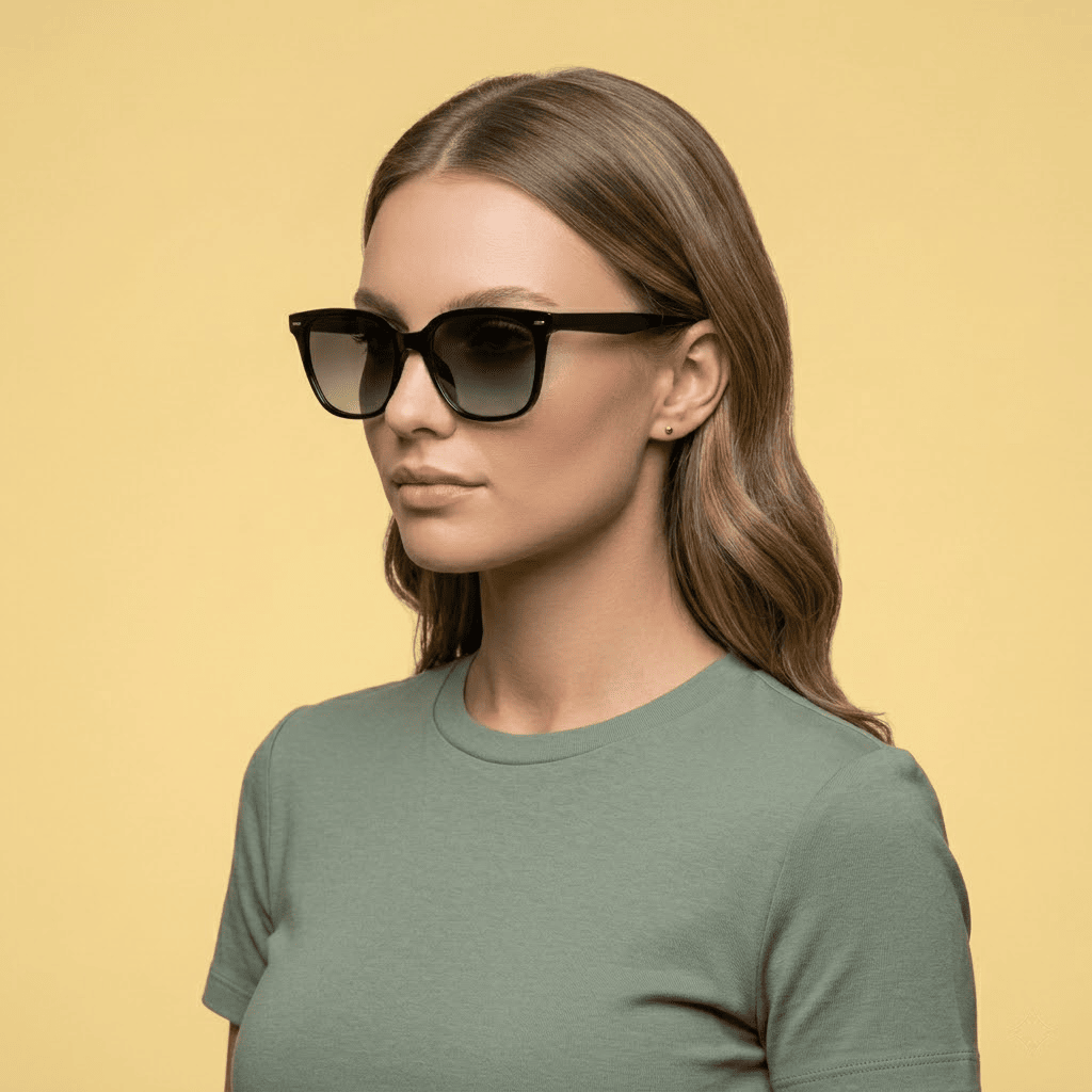Black Square Sunglasses for Women