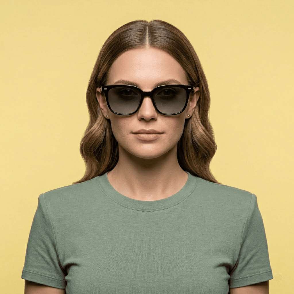 Black Square Sunglasses for Women