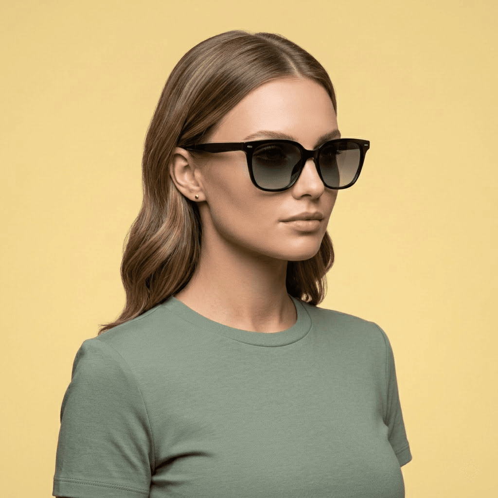Black Square Sunglasses for Women