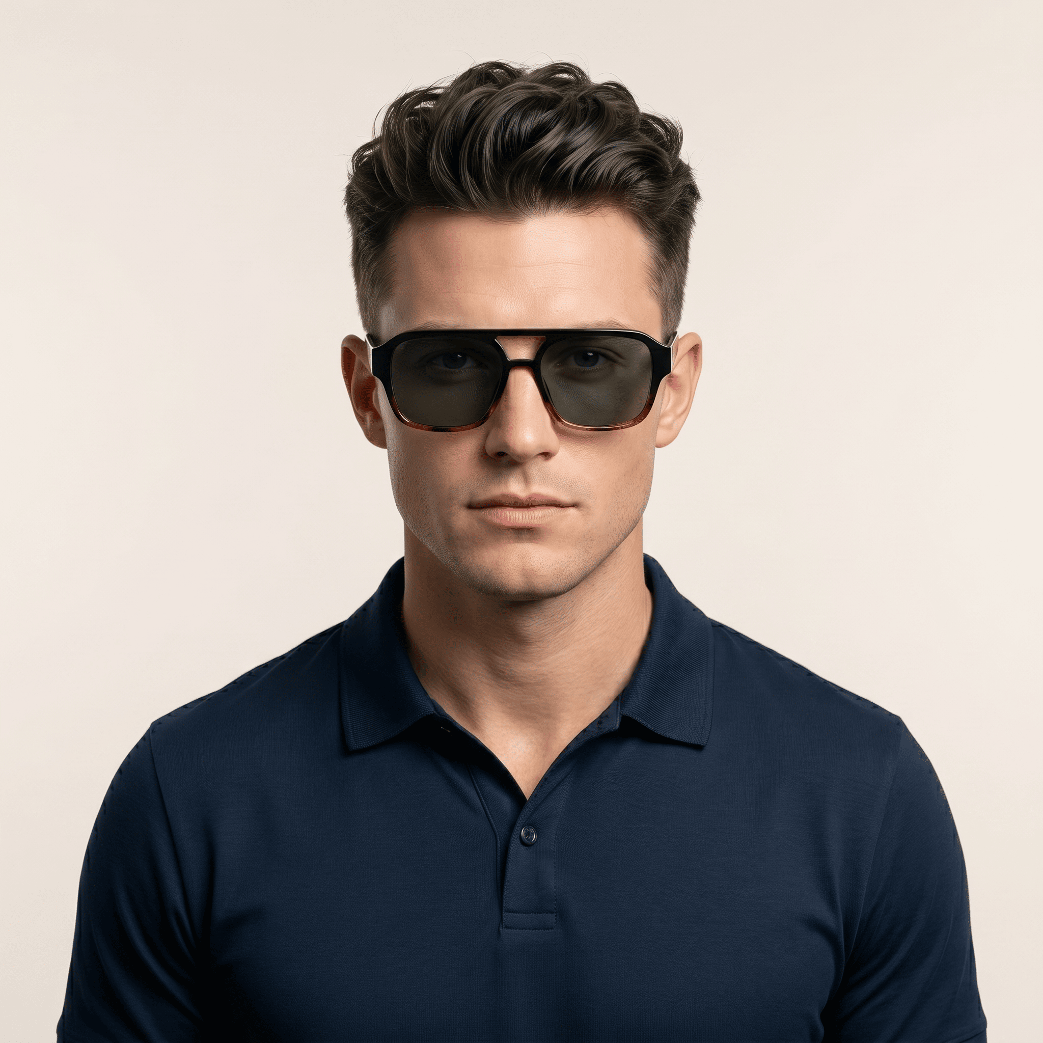 Black Aviator Sunglasses for Men