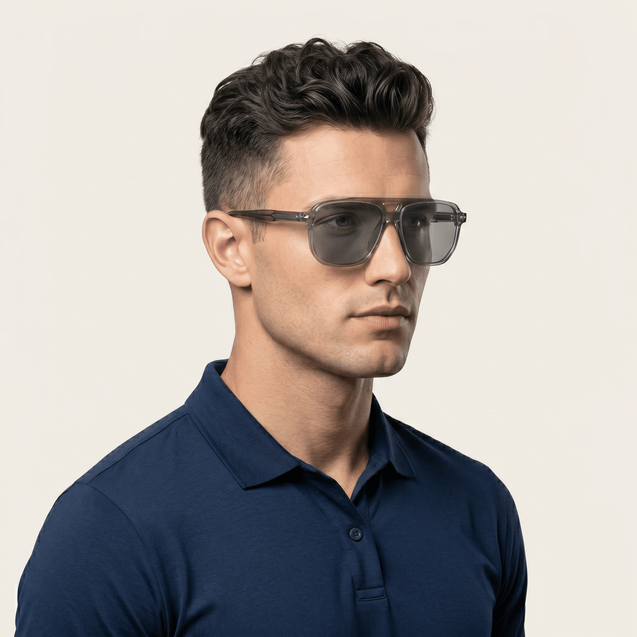 Grey Aviator Sunglasses for Men