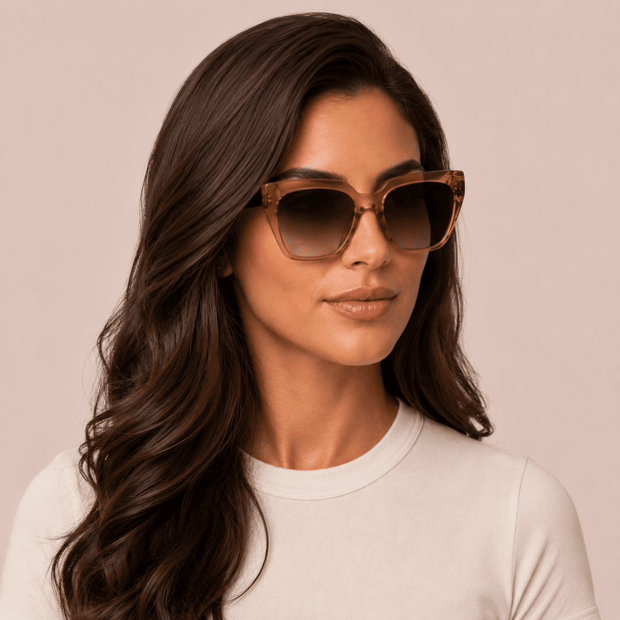 Brown Oval Sunglasses for Women